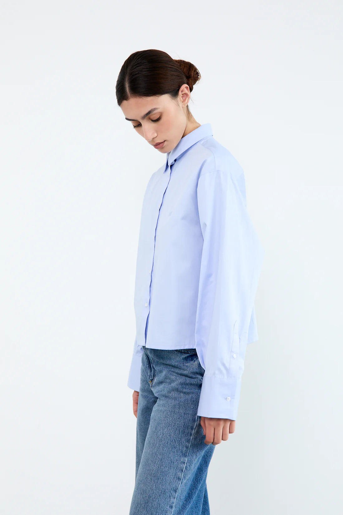 PIPPA Cropped blouse Light blue