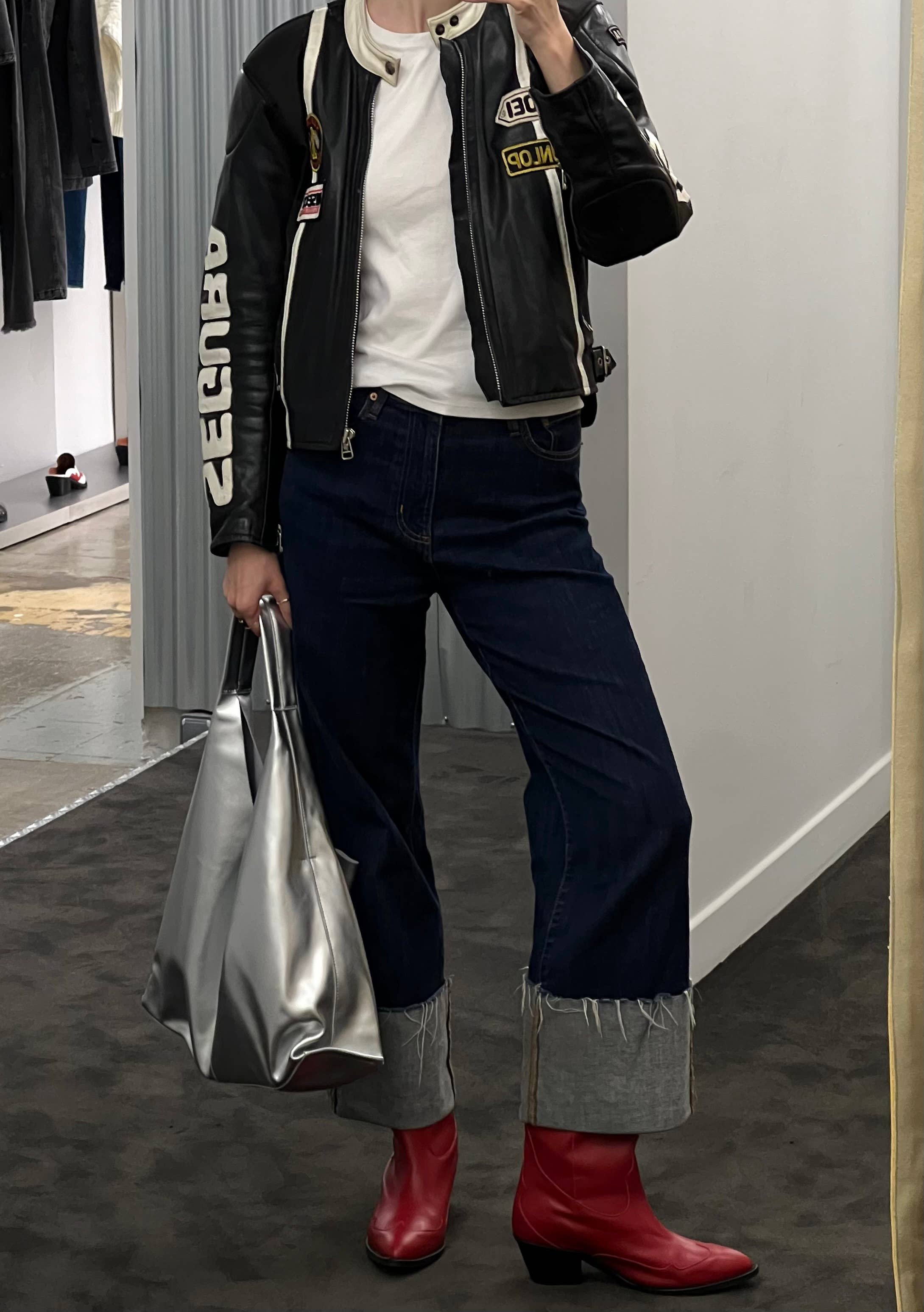 BECK Leather Tote Bag SILVER