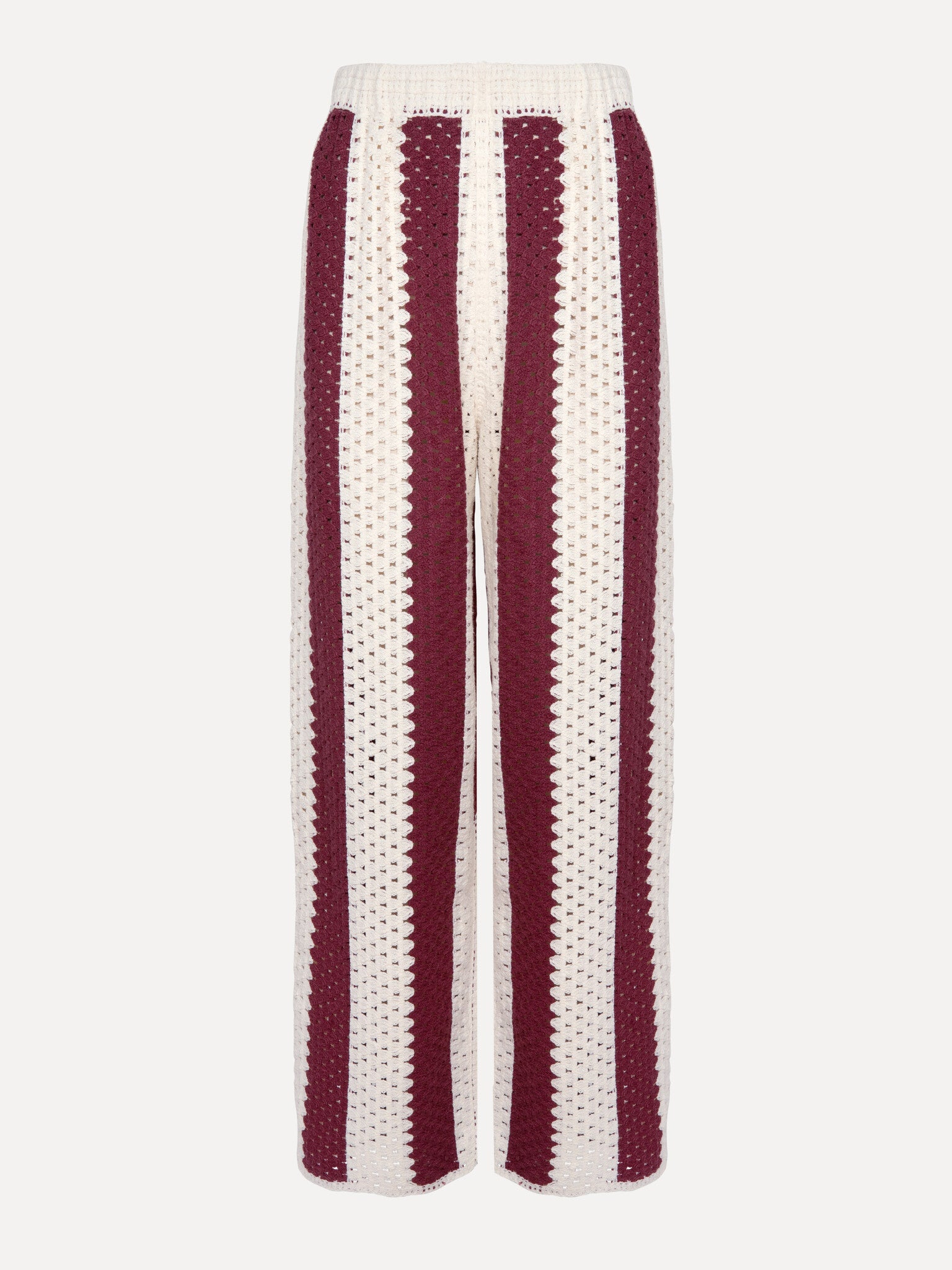 LINA pants stripes bordeaux ecru