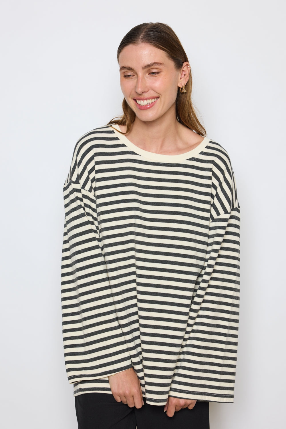 LEA Shirt Striped - Grey