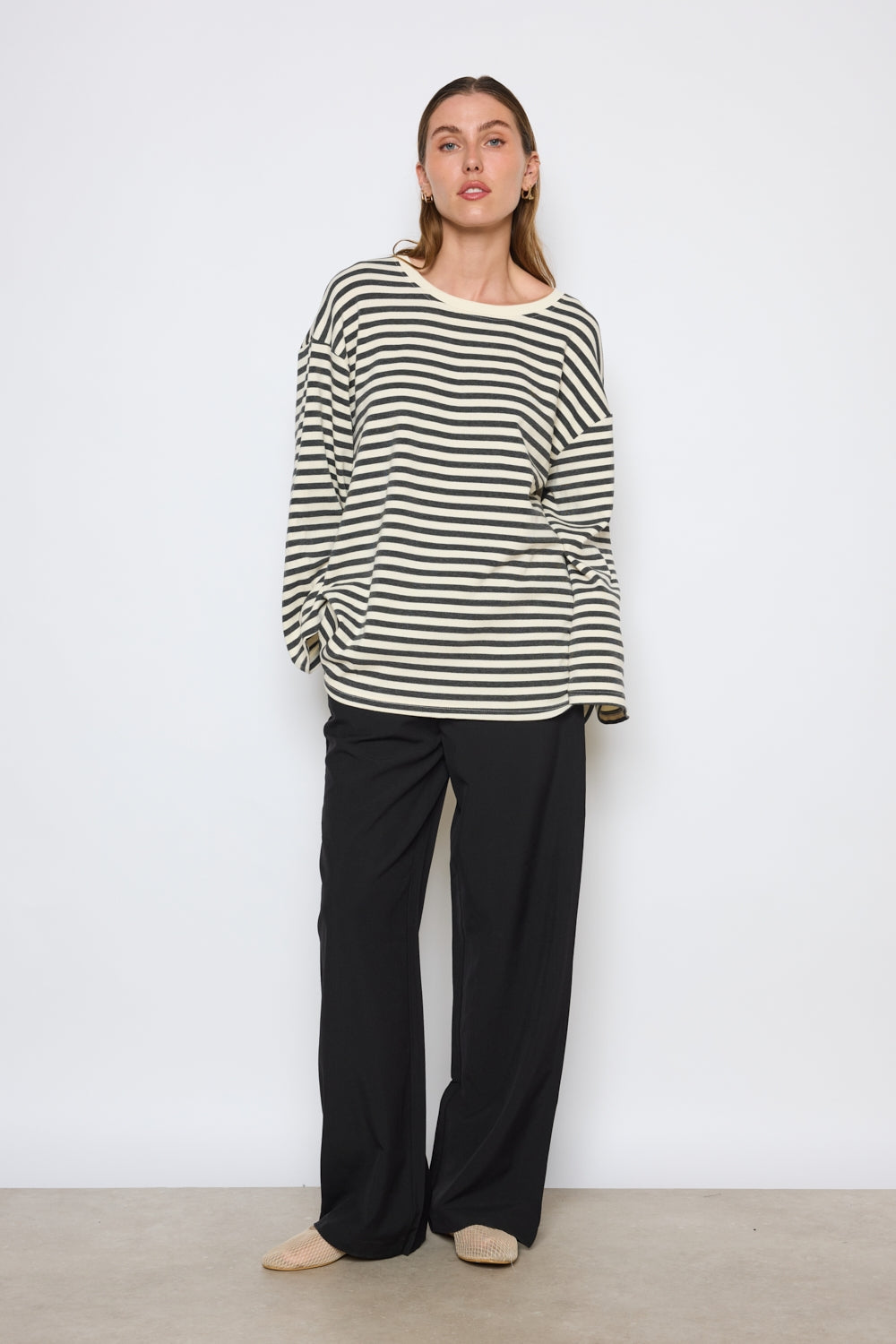 LEA Shirt Striped - Grey