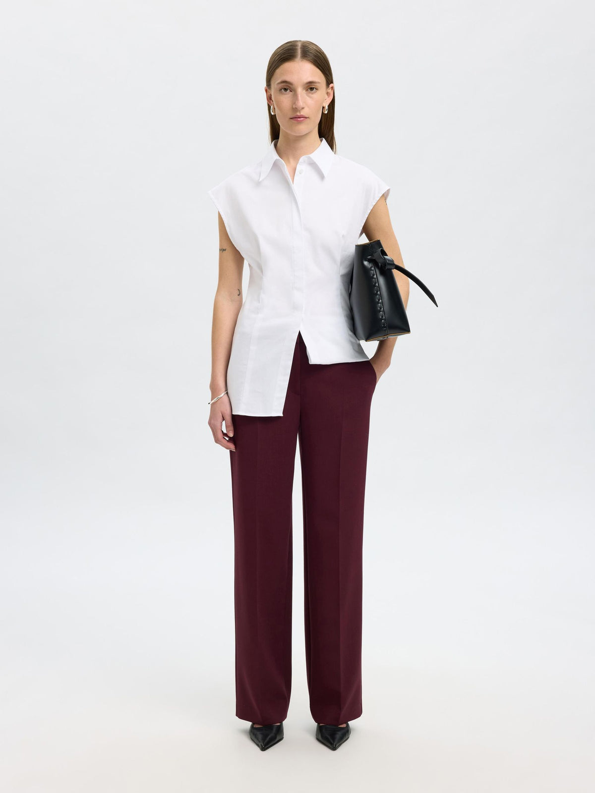 SLWRITA MW Wide Pant - Tawny Port