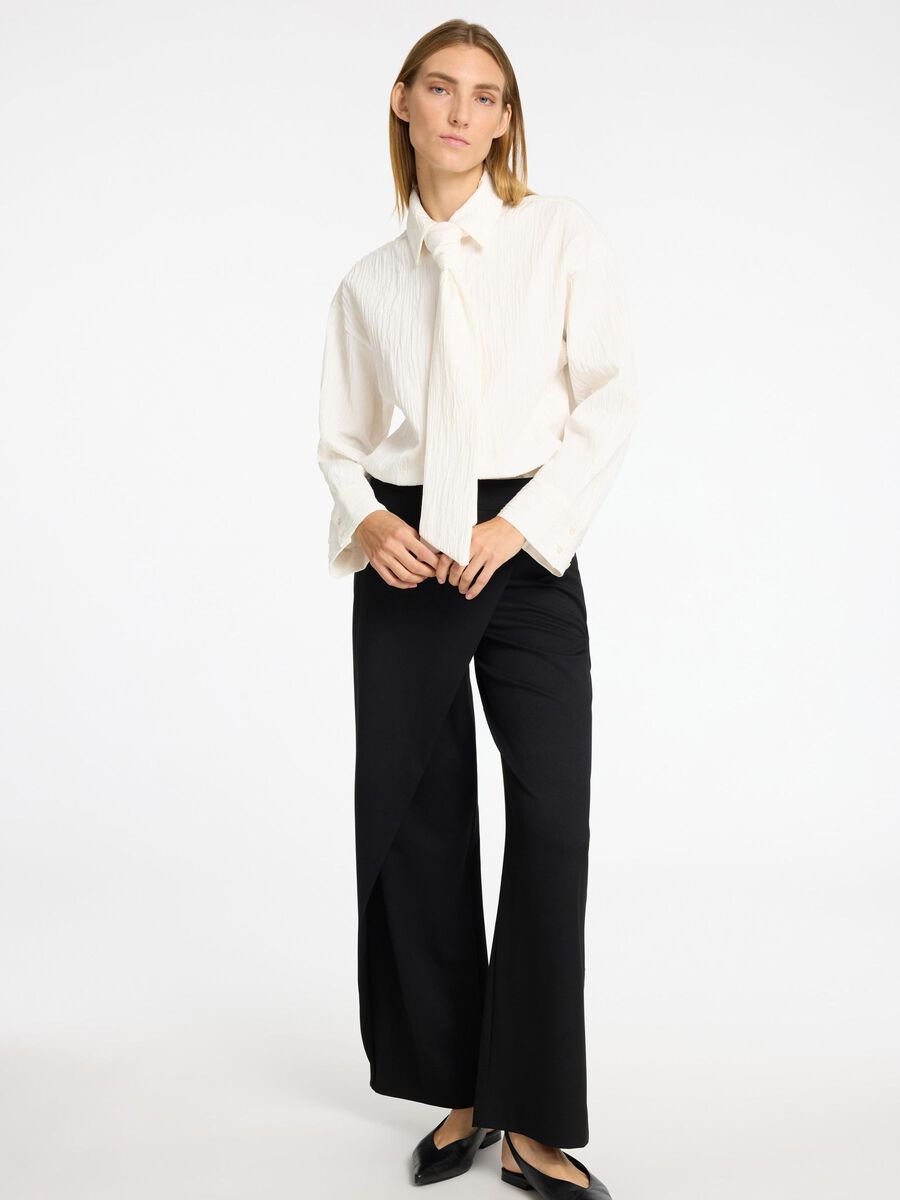 SLFHEDI MW Wide pants Black