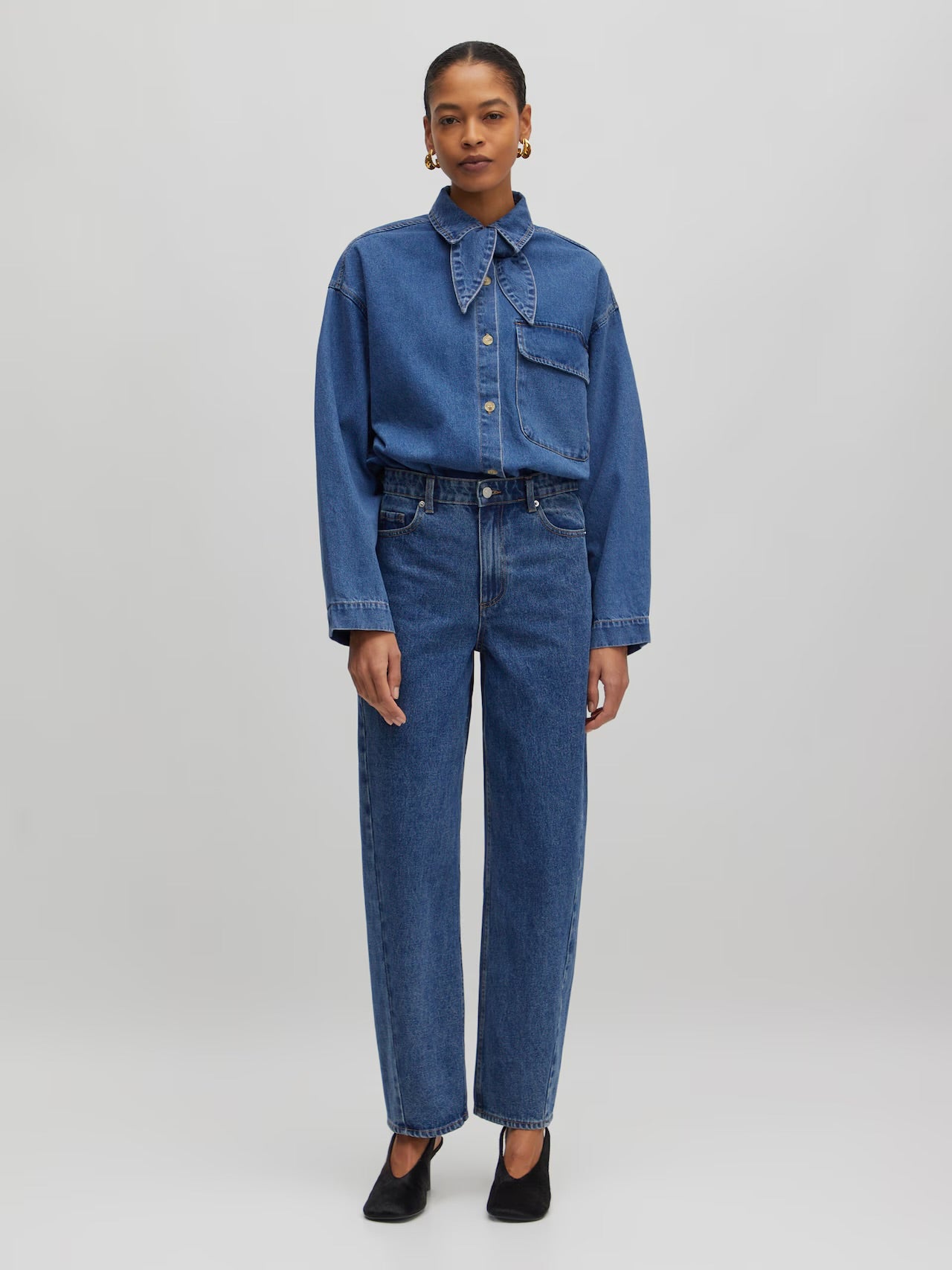 MATHILDA Denim trousers Vintage blue