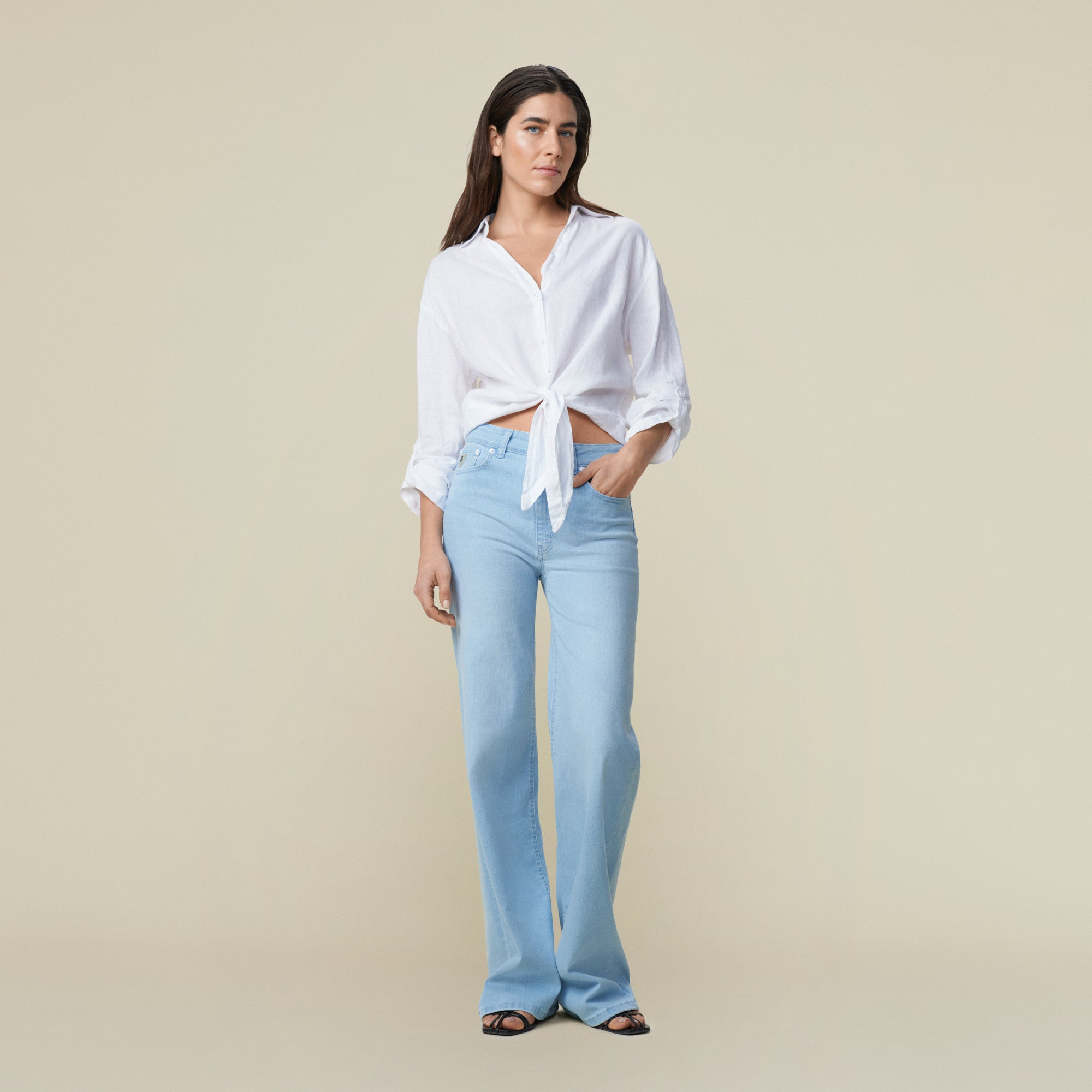 LOIS - PIA Linen Shirt WHITE