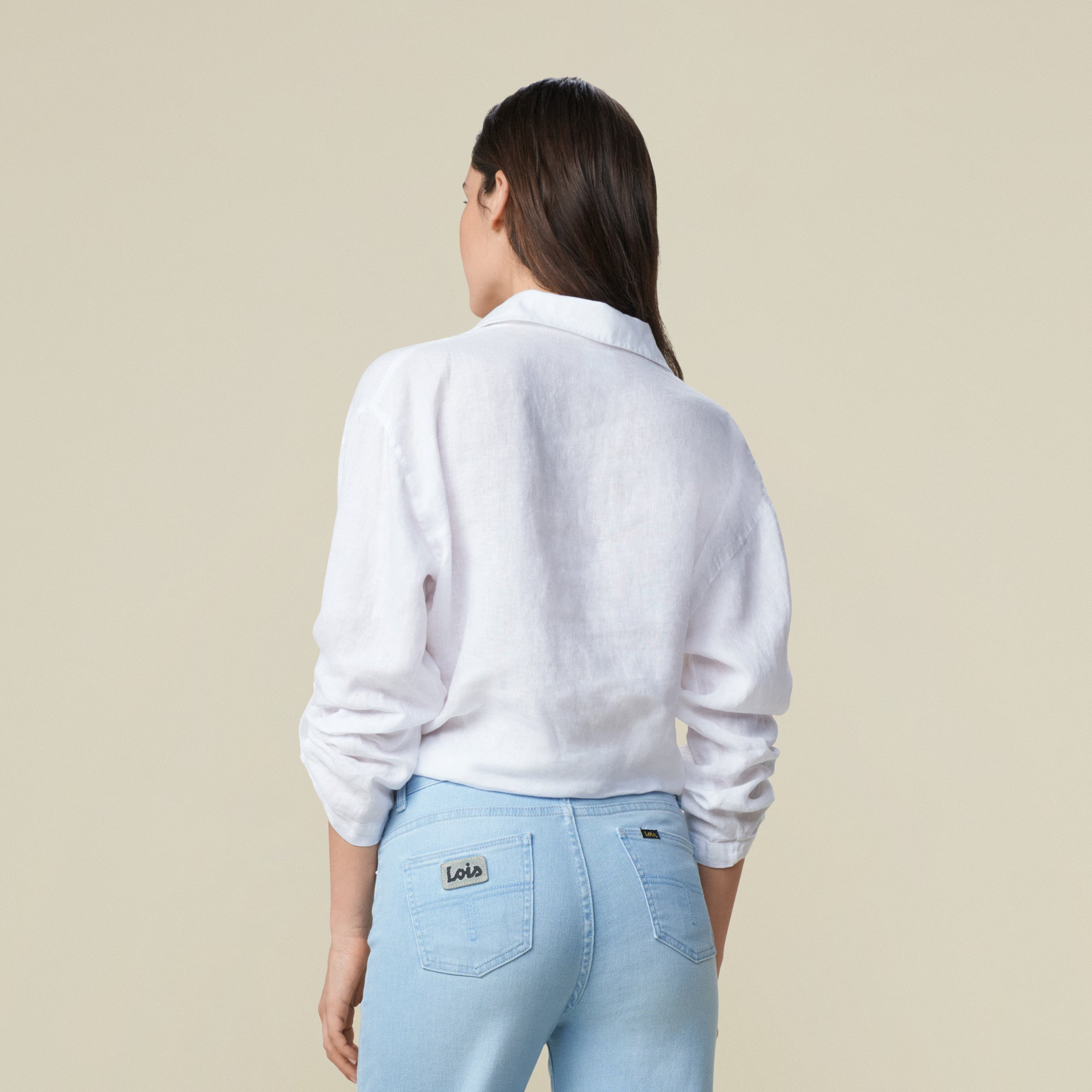 LOIS - PIA Linen Shirt WHITE