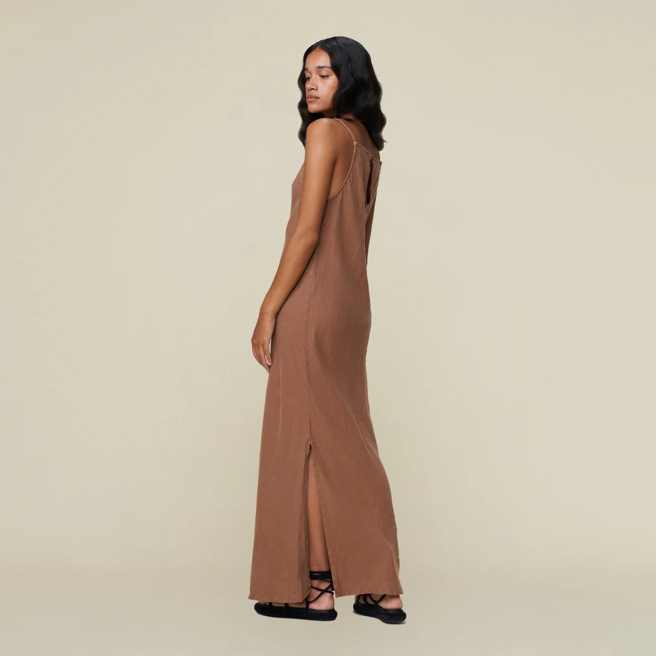 LOIS - AURA Linen dress Trush