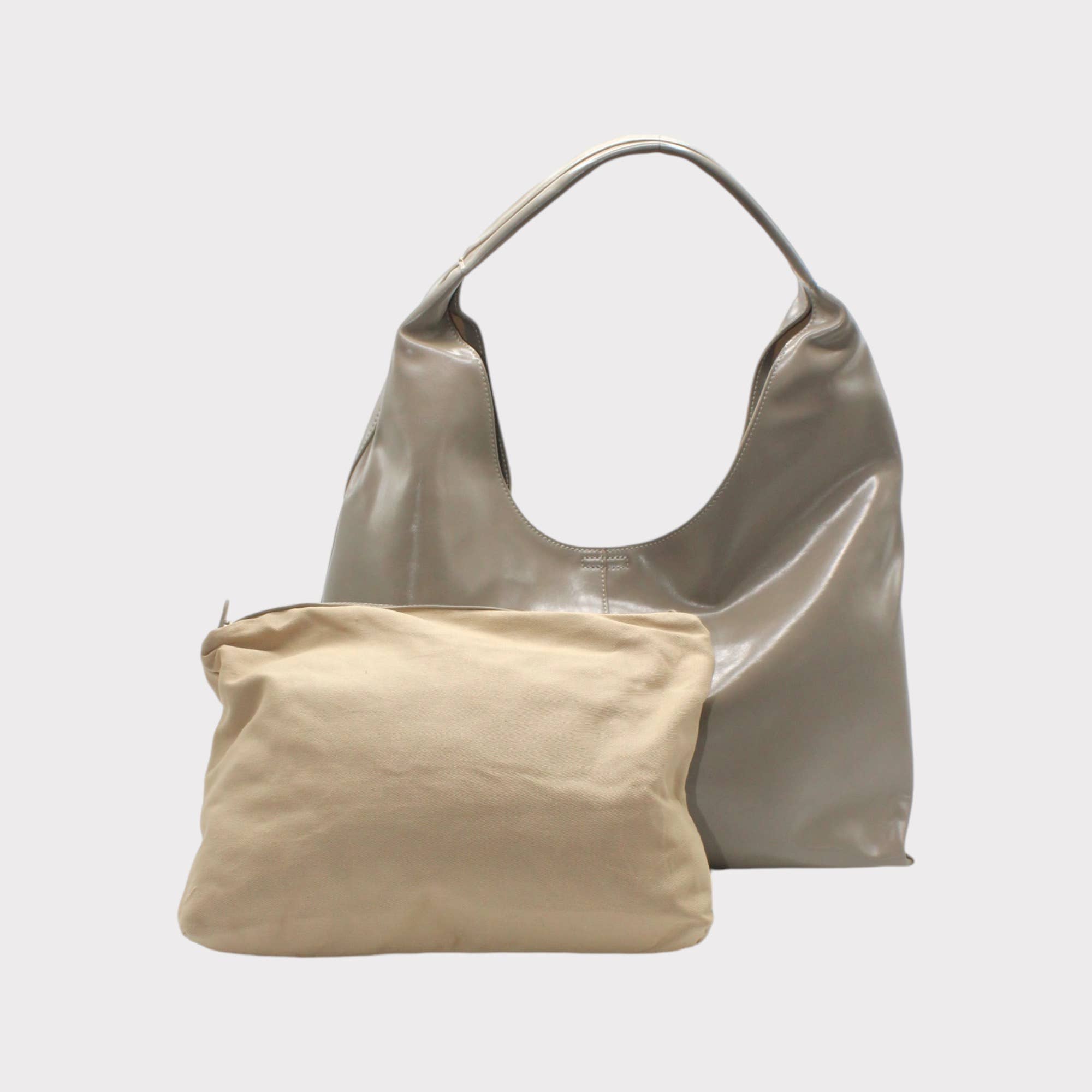 BECK Leather Tote Bag GRAY