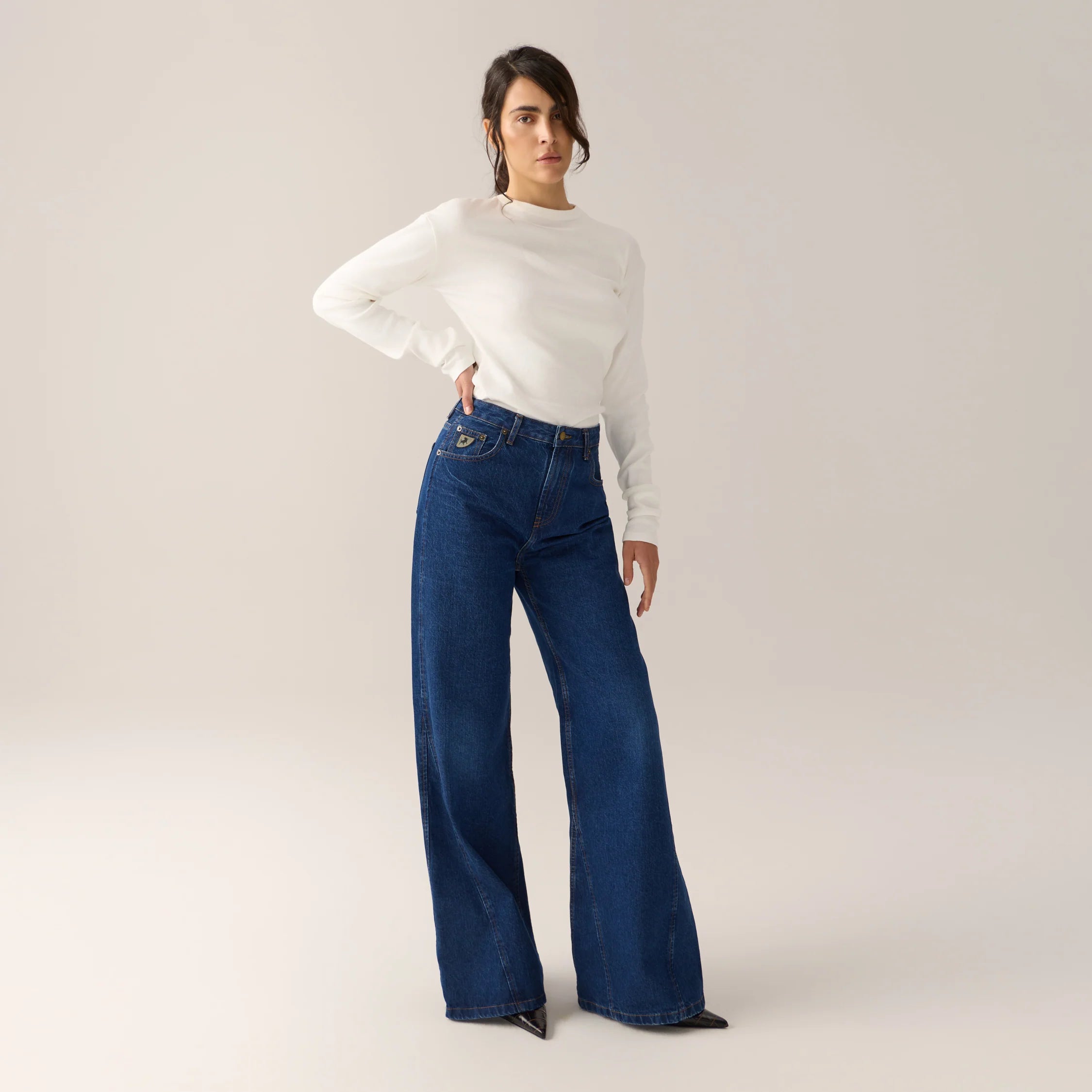 LOIS SKATER FLAIRE jeans FAINT STONE