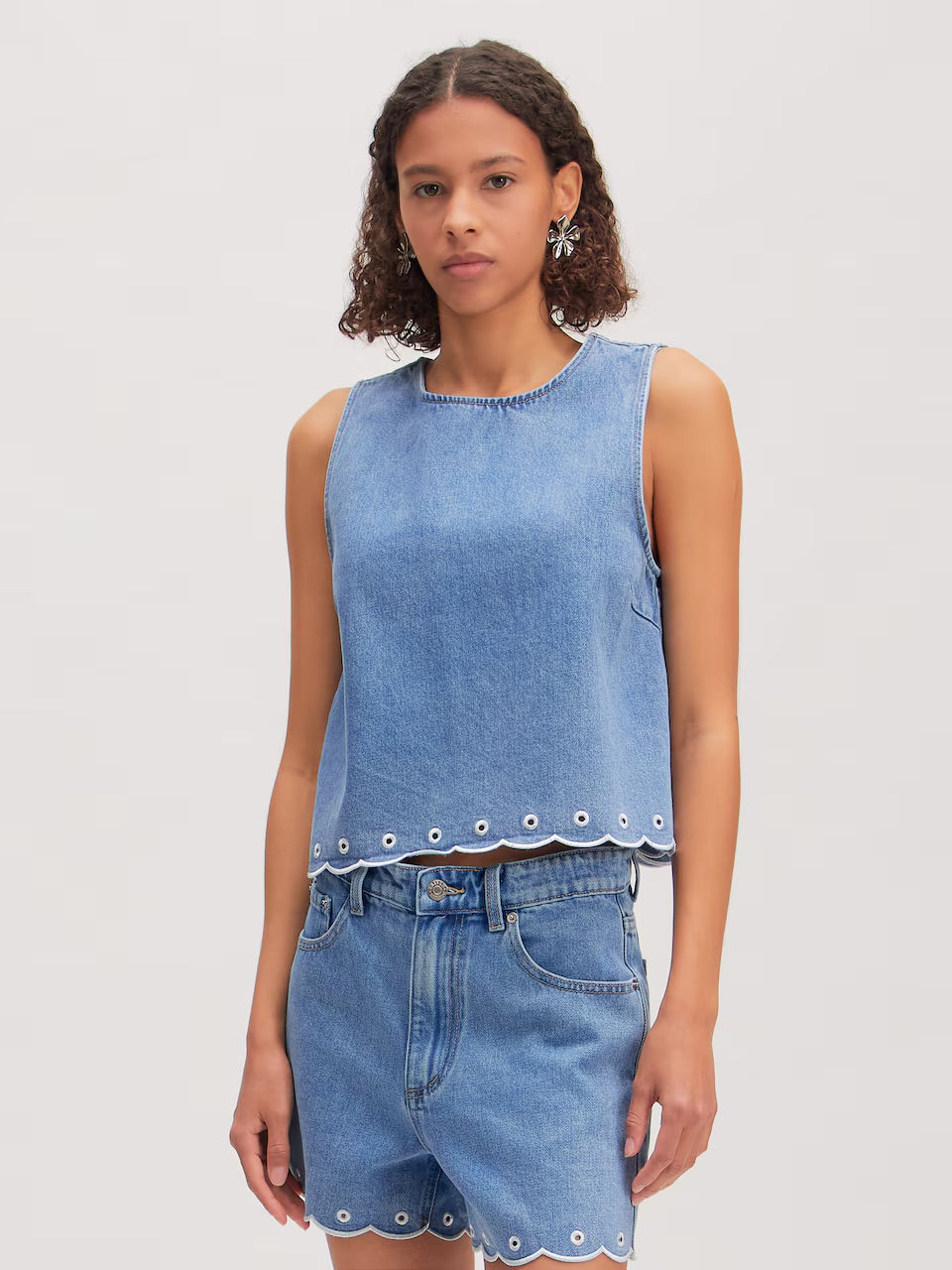 CECELIA top LIGHT BLUE DENIM