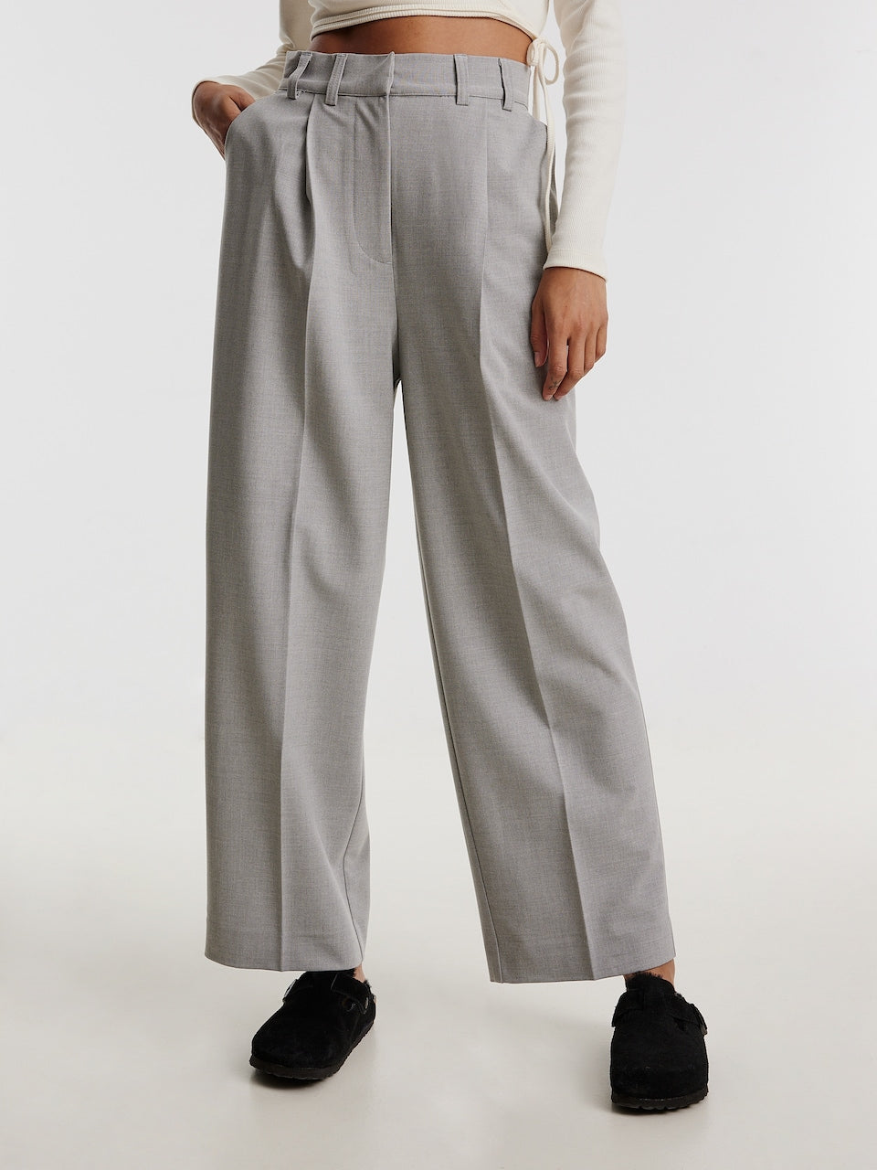 KAJ Trousers Grey melange