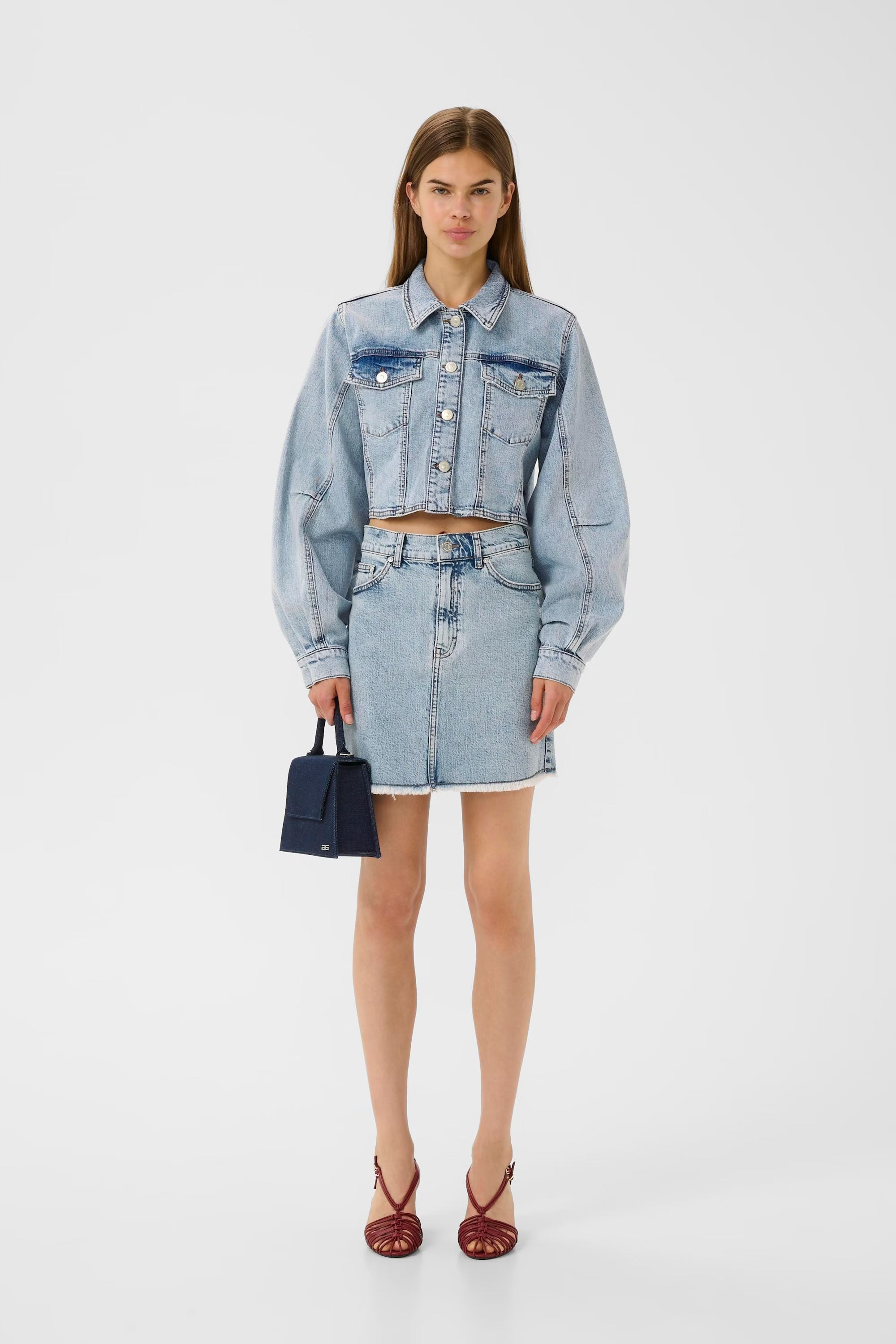 GZ DEA Cropped jacket Light blue denim