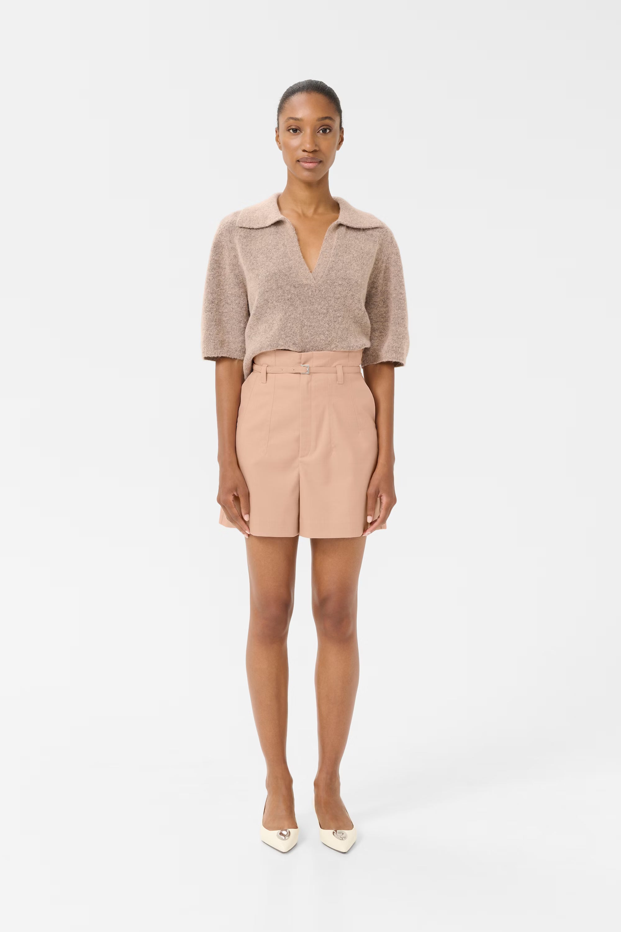 GZ ALPHA SS Polo pullover Rose dust melange