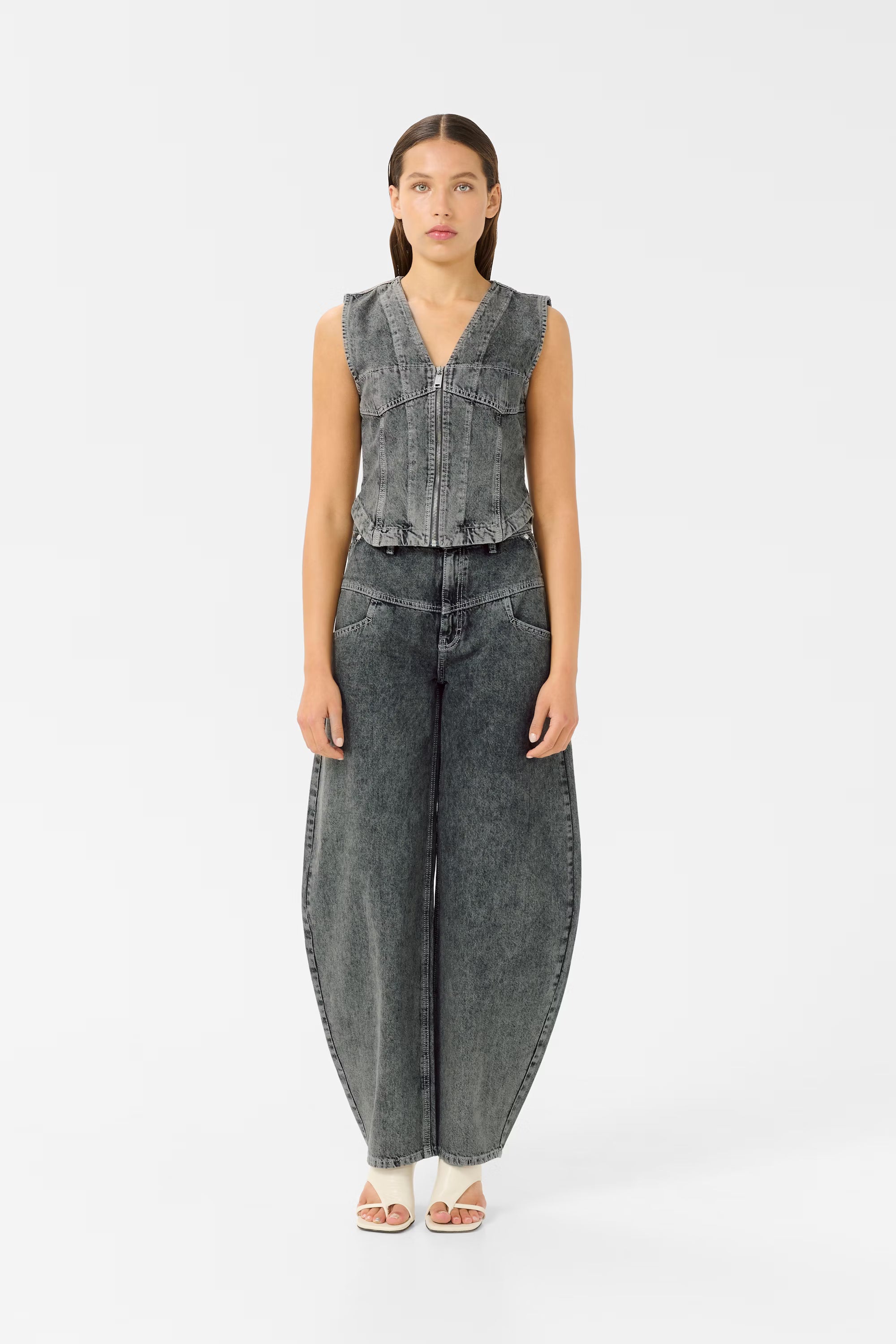 GZ JOSIE HW Barrel jeans Greige