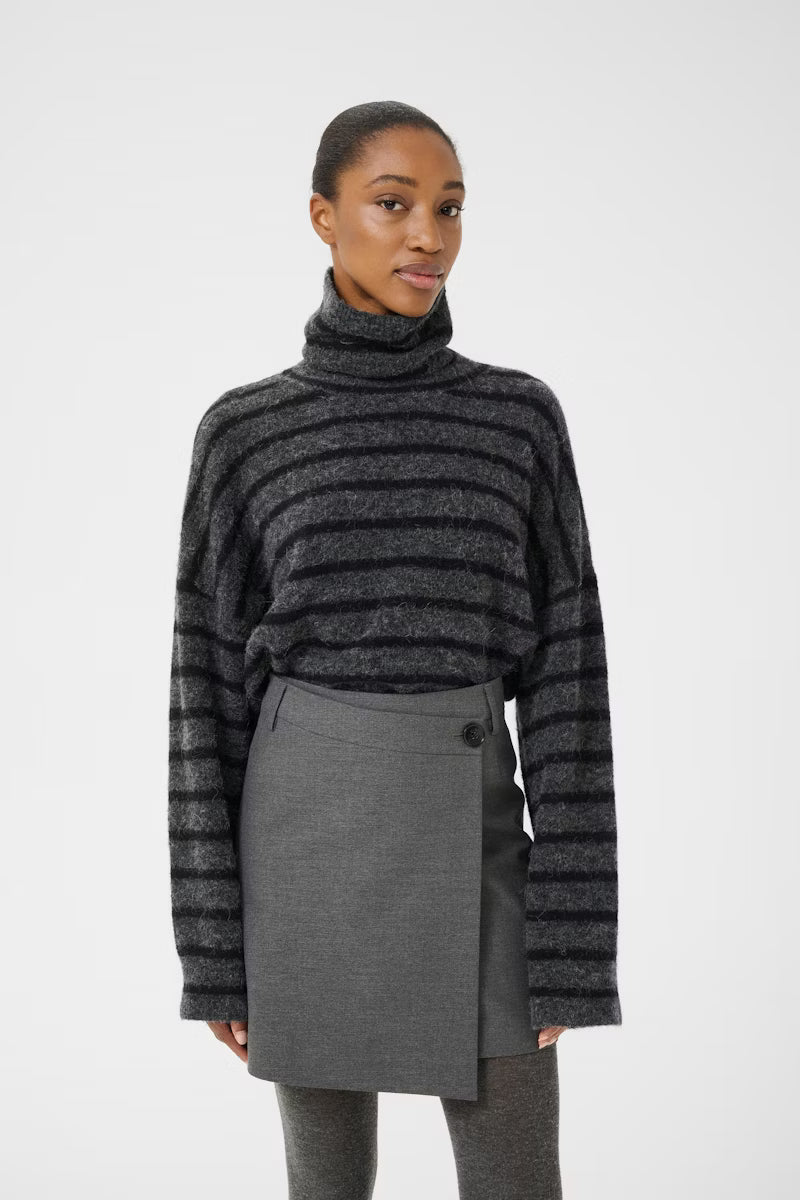 GZ PAULA Melange wrap skirt Grey