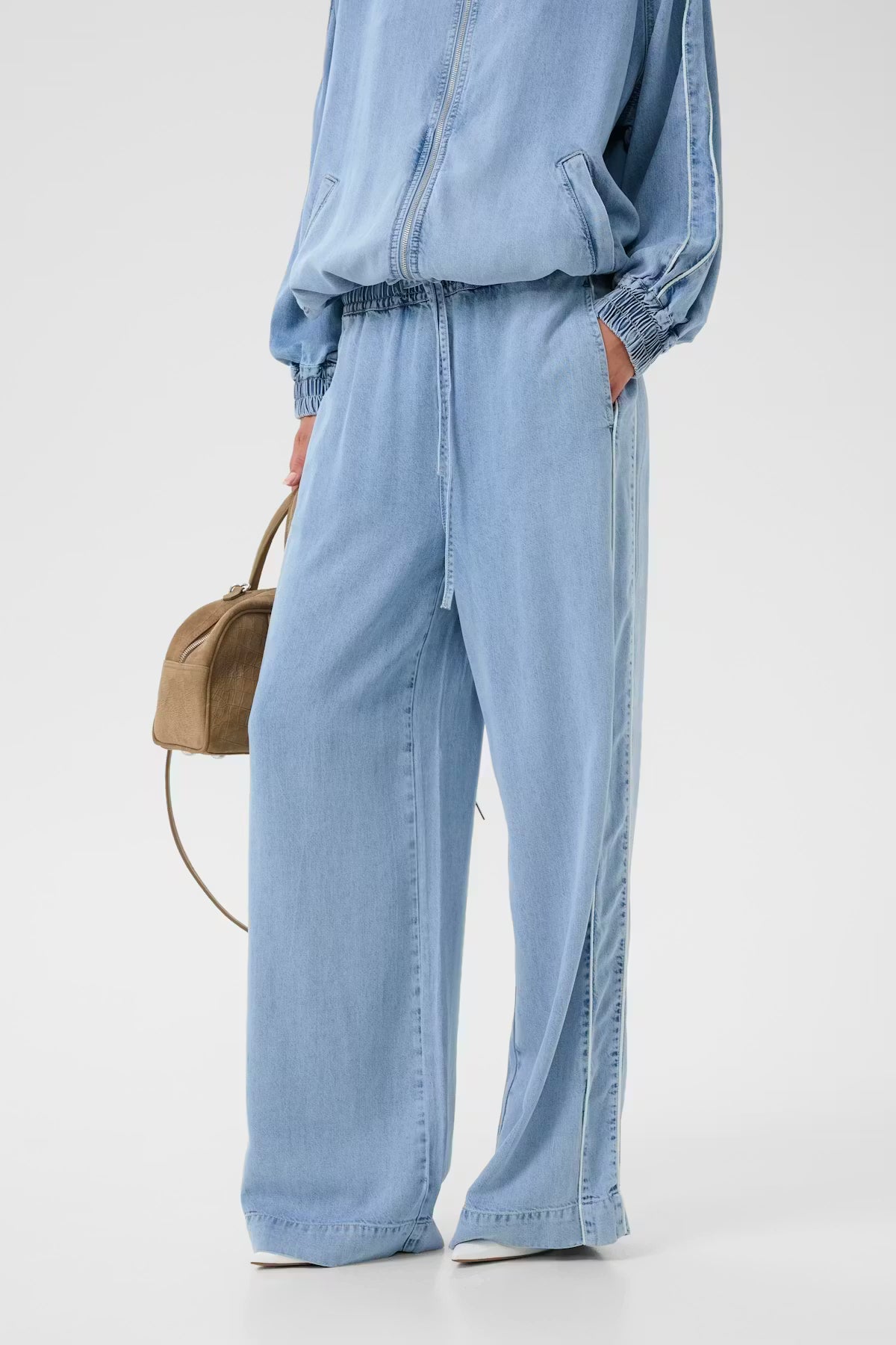 GZsea HW Pants - Mid Denim Blue