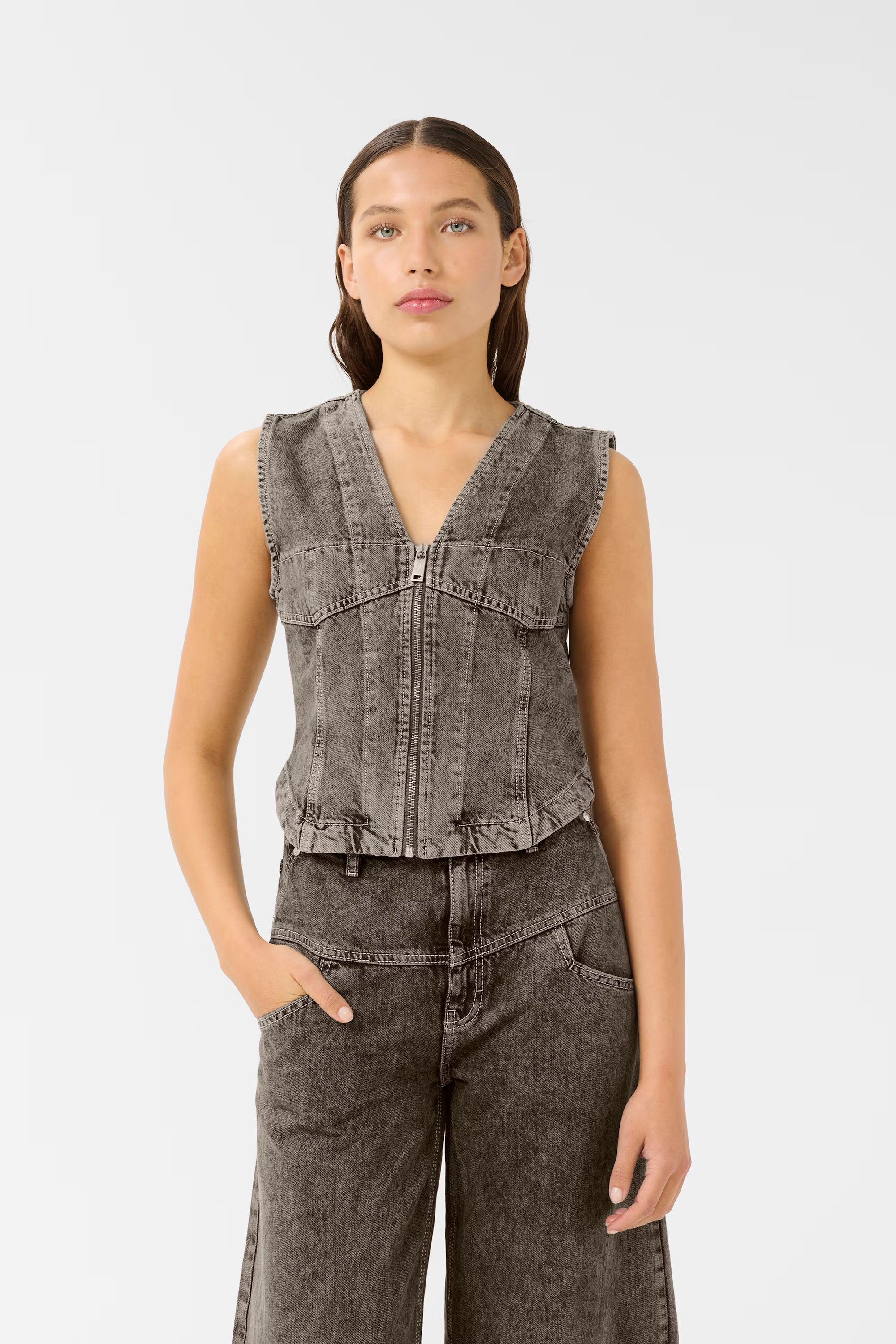 GZ JOSIE Waistcoat Greige