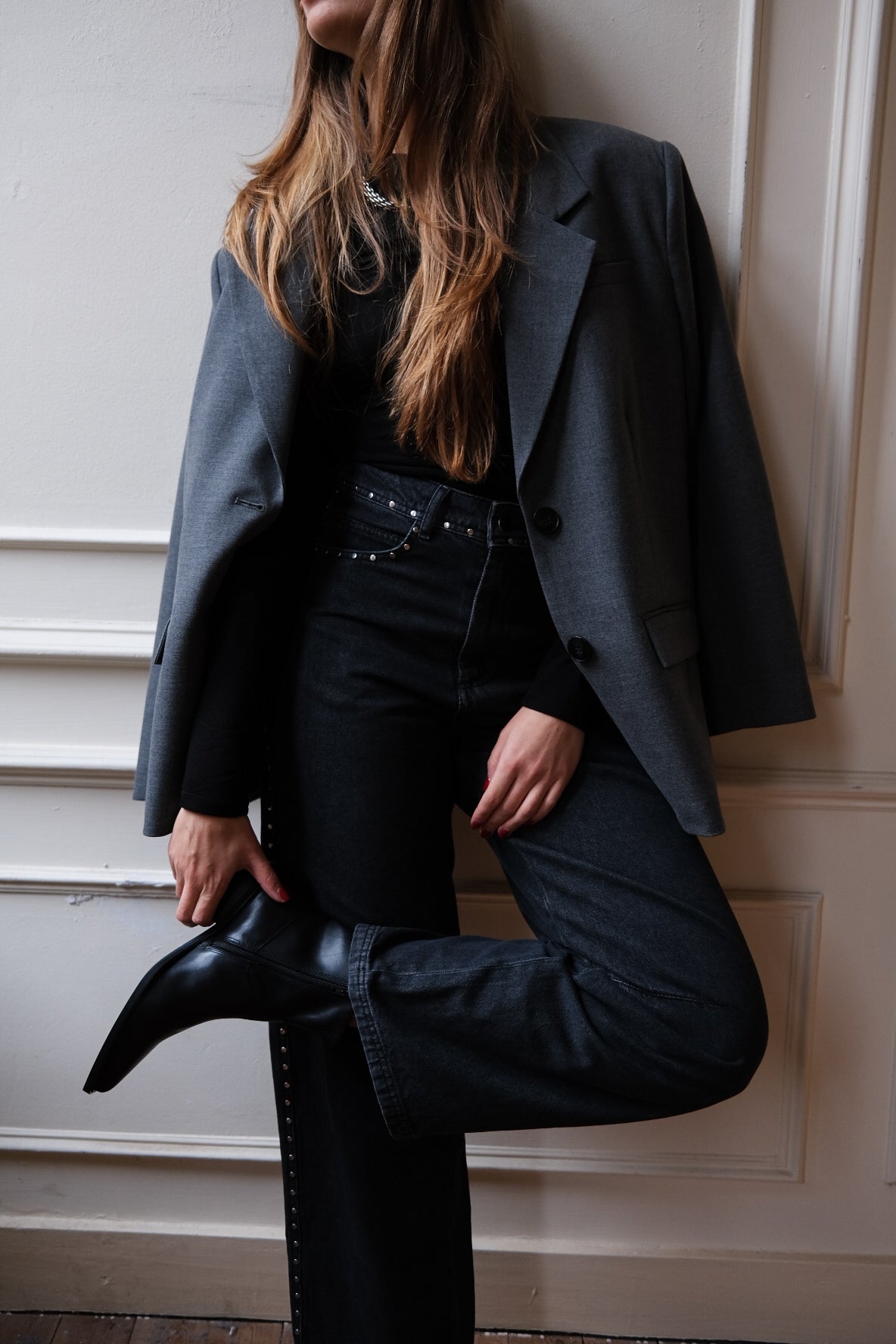 BARRELSTUDS Grey Denim Jeans