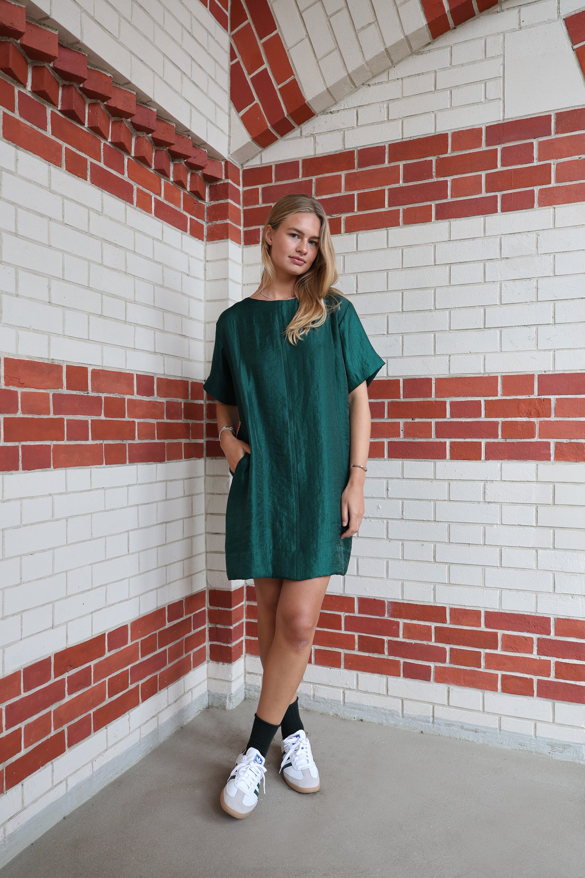 DARLA Dress Lurex green