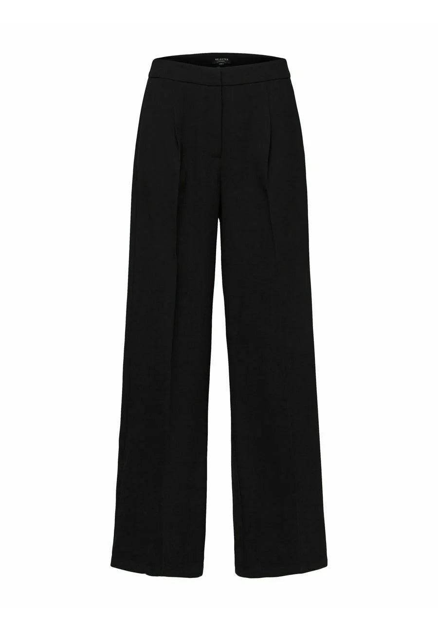 SLFTINNI MW Wide pants BLACK