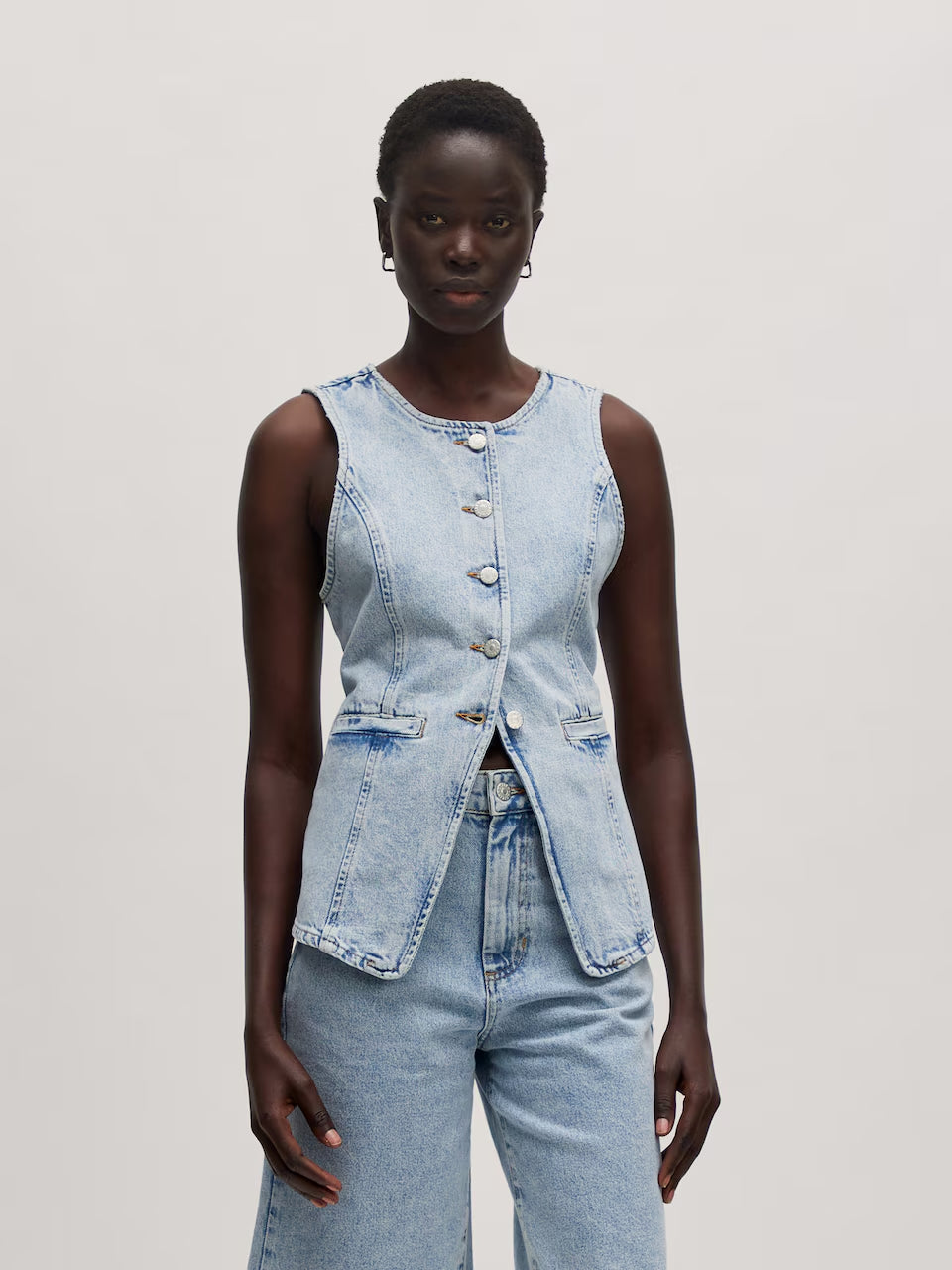 LYLA Denim vest Light blue