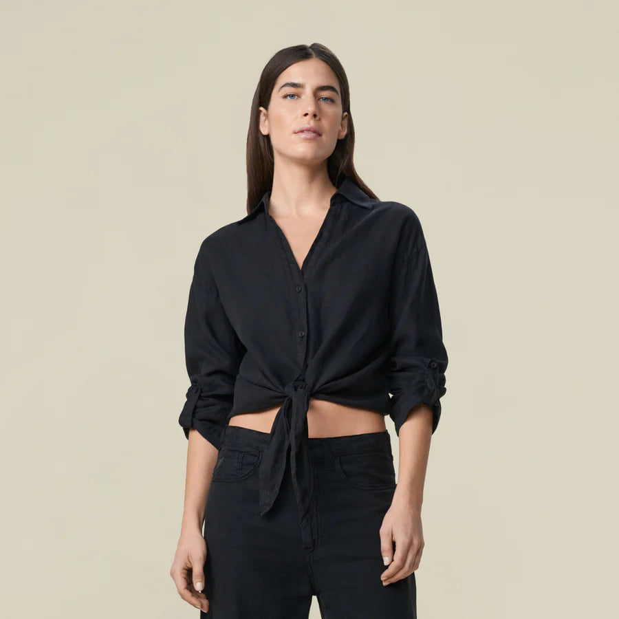 LOIS Pia linen shirt Black