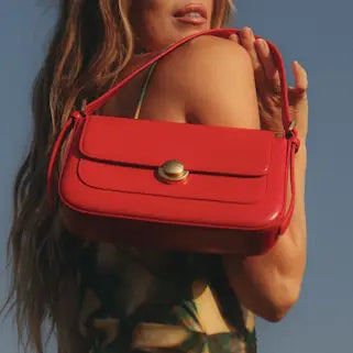 MAUREEN Vintage Envelop tas RUBY RED (vegan)