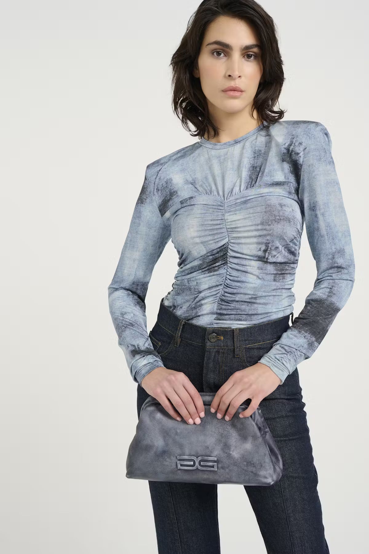 AREEN GZ LS Blouse Blue denim