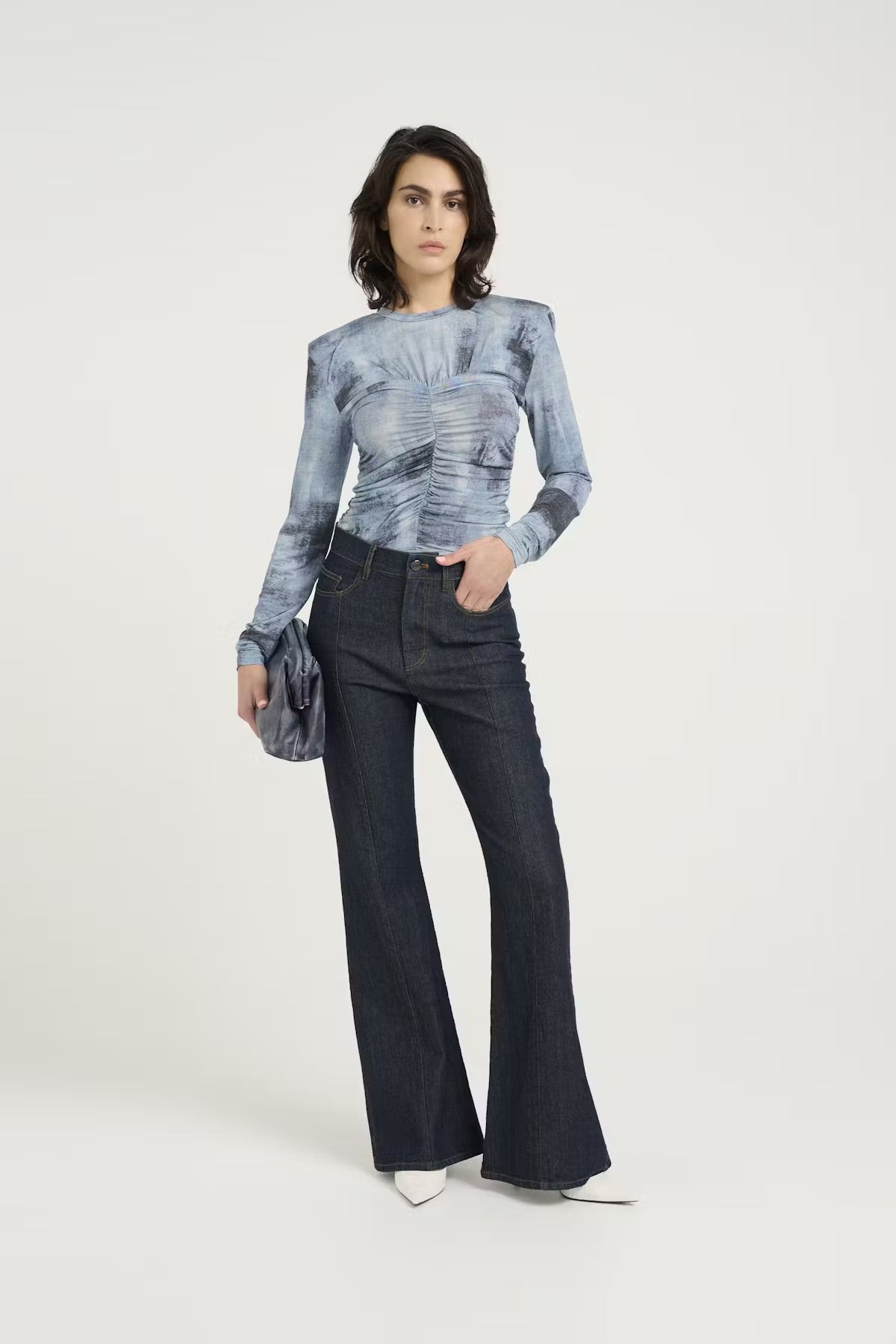 AREEN GZ LS Blouse Blue denim