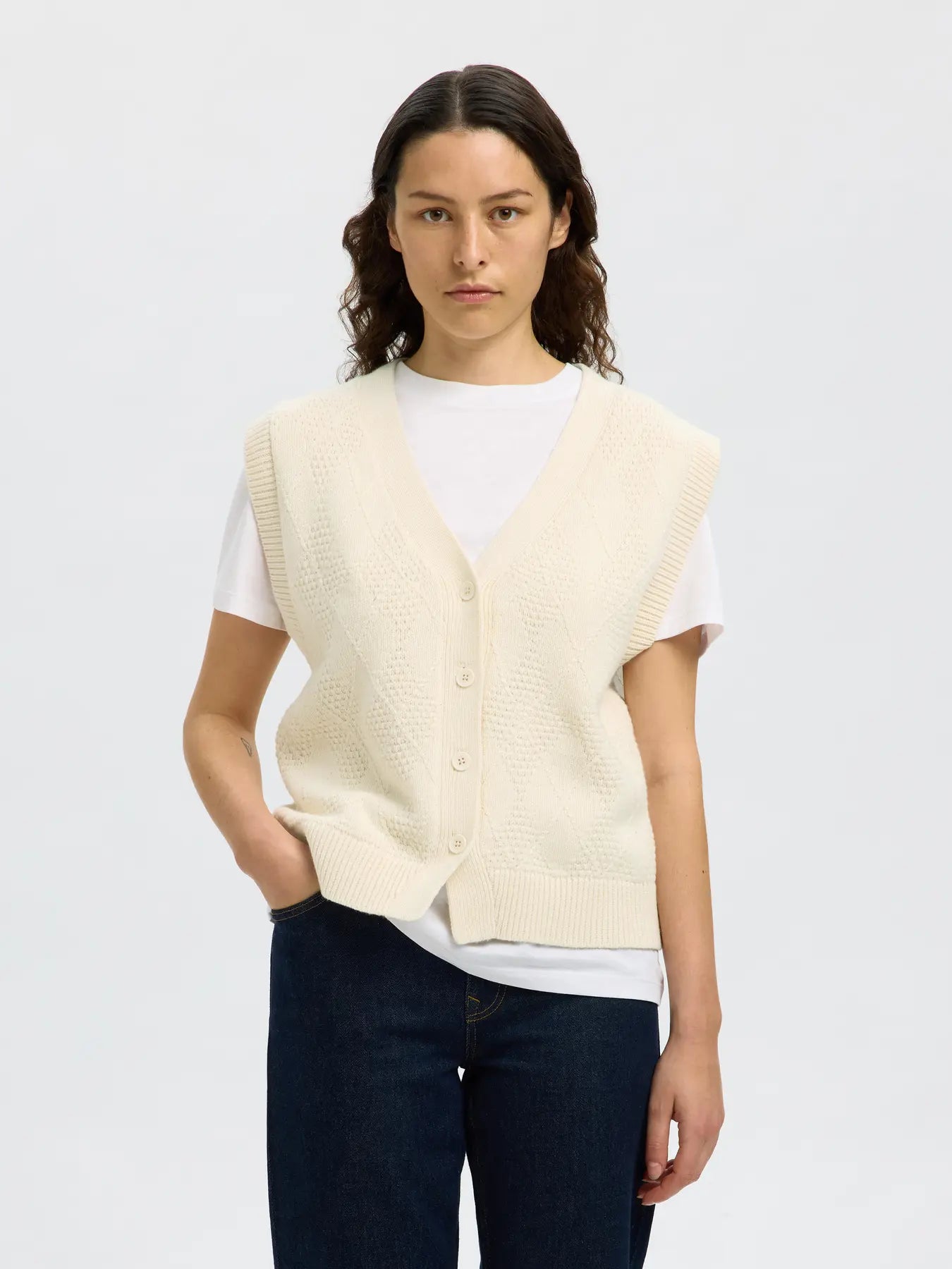 SLFEA Knit Button Vest