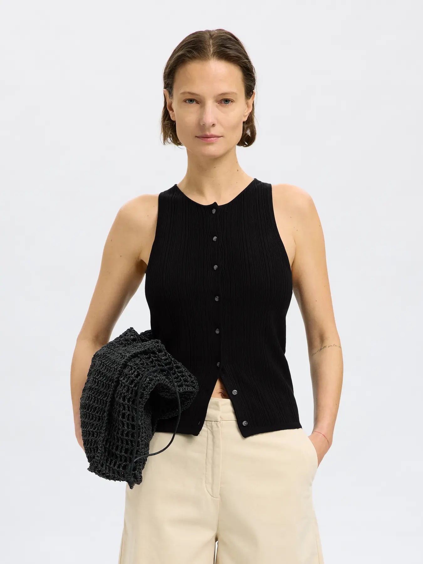 SLFTRIXIE SL Knit Button Top