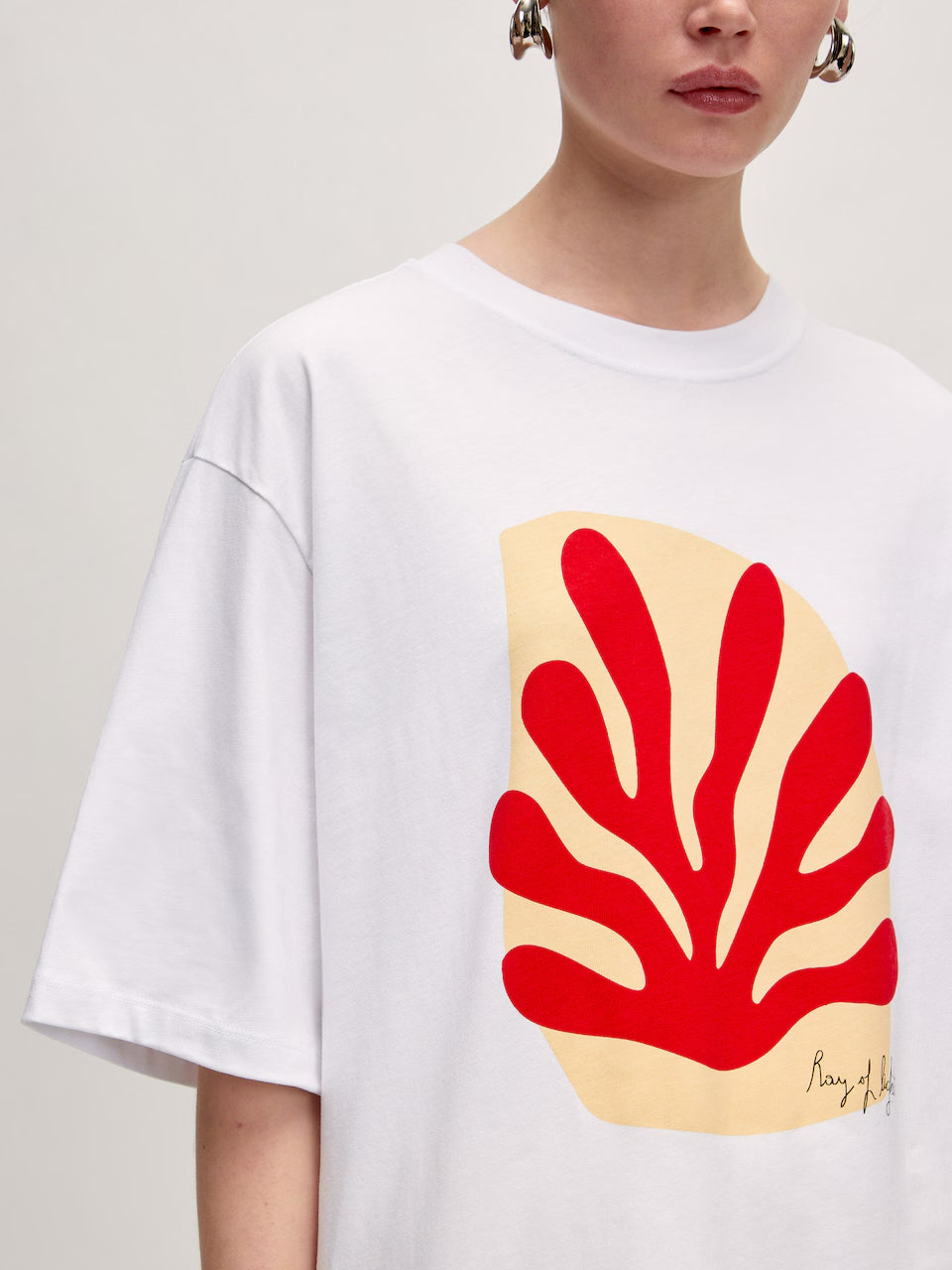 XIA Oversize T-shirt Coral Print