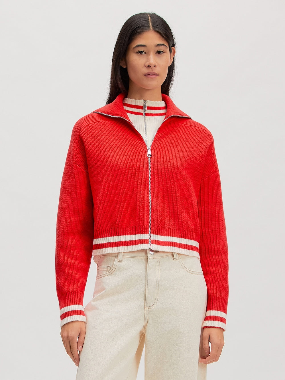 LUCILA knit cardigan RED