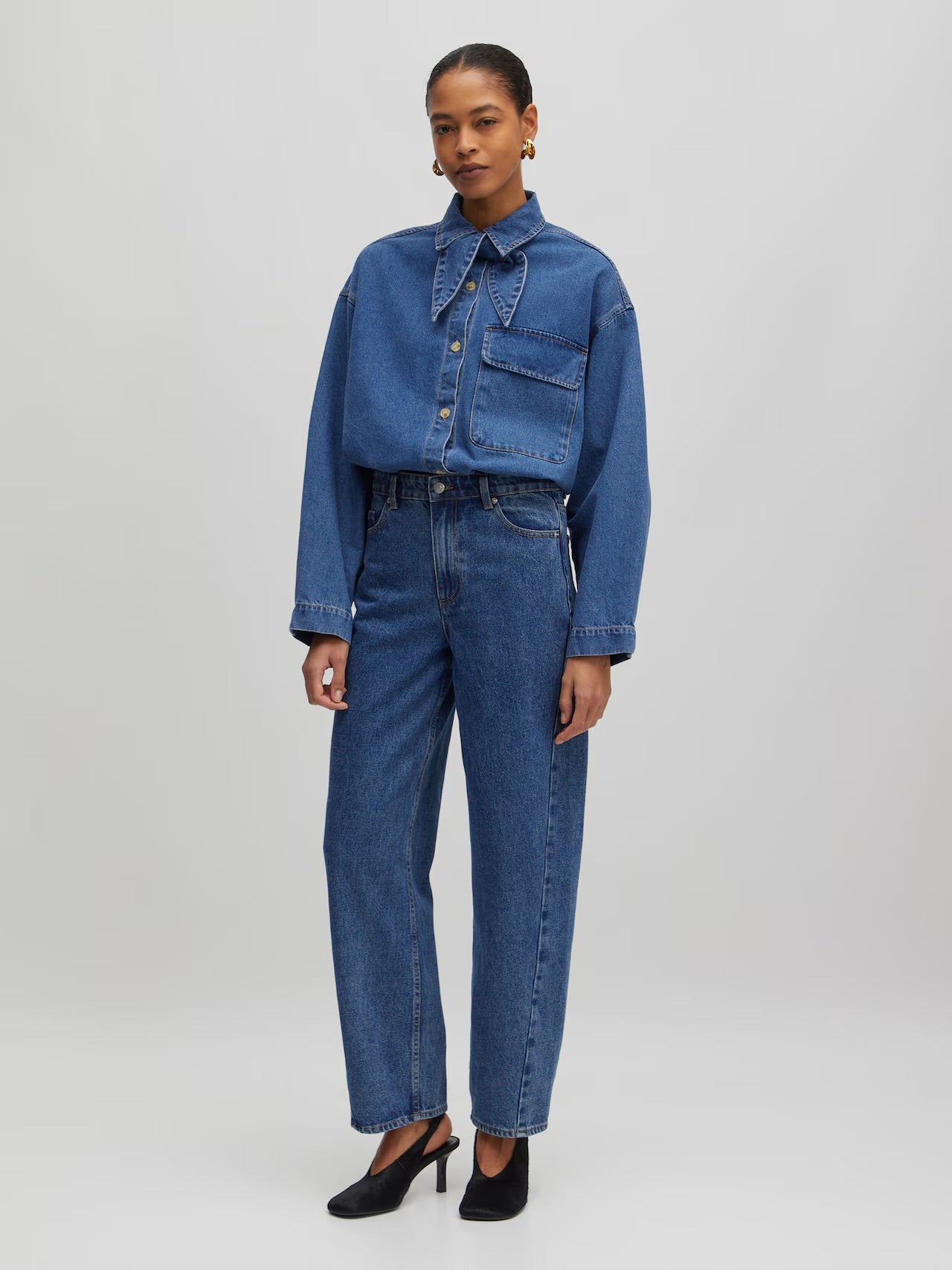 OVERSIZE ANISHA Overshirt Vintage blue