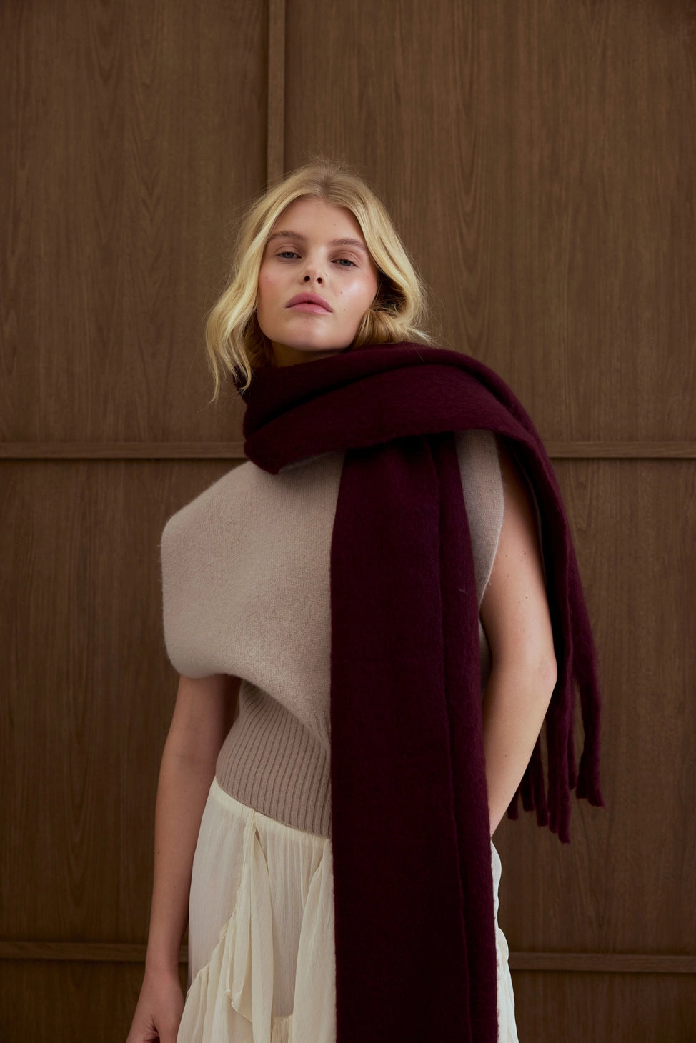 STOCKHOLM Scarf - Burgundy