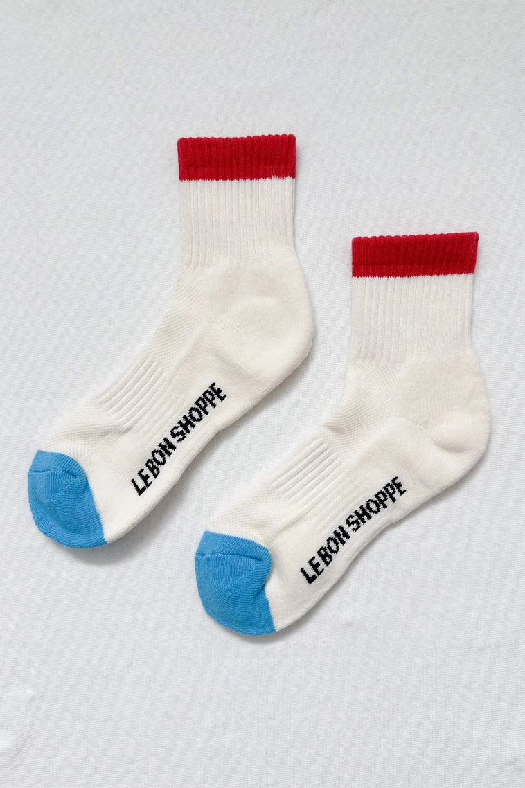 GIRLFRIEND socks Colorblock BLUE RED