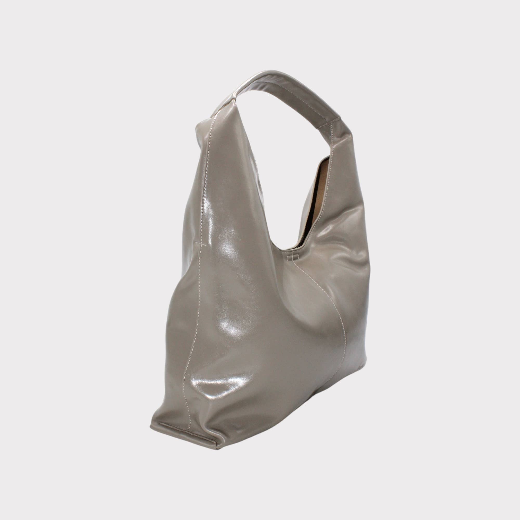 BECK Leather Tote Bag GRAY