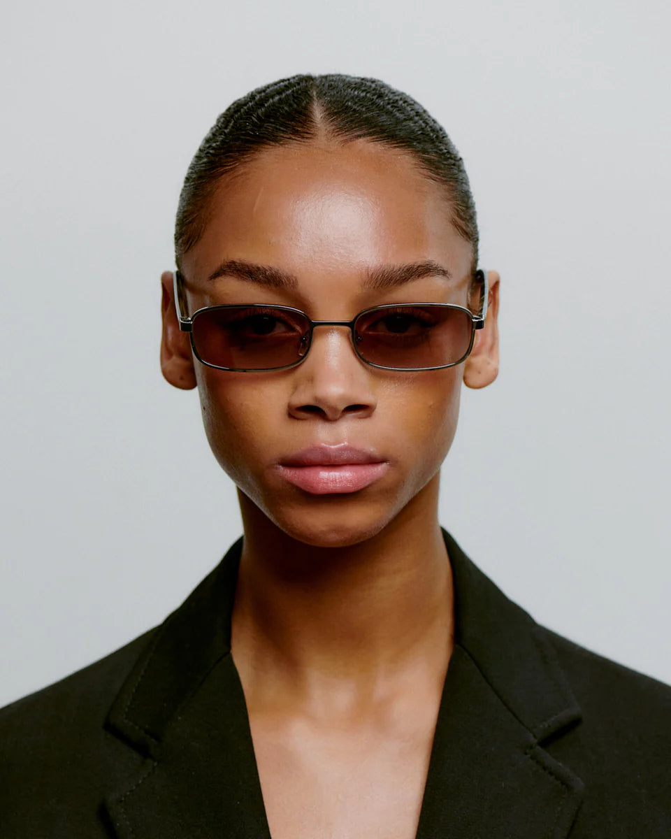 NOAH sunglasses SILVER STRIPED HORN