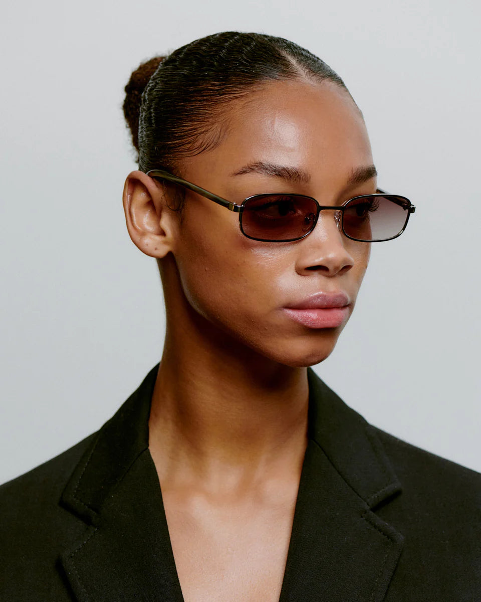 NOAH sunglasses SILVER STRIPED HORN