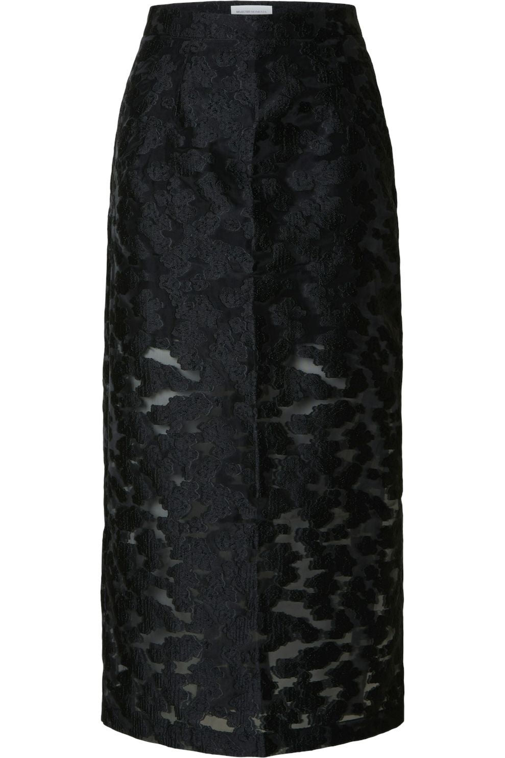 SLFPANDORA HW Ankle slit skirt Black