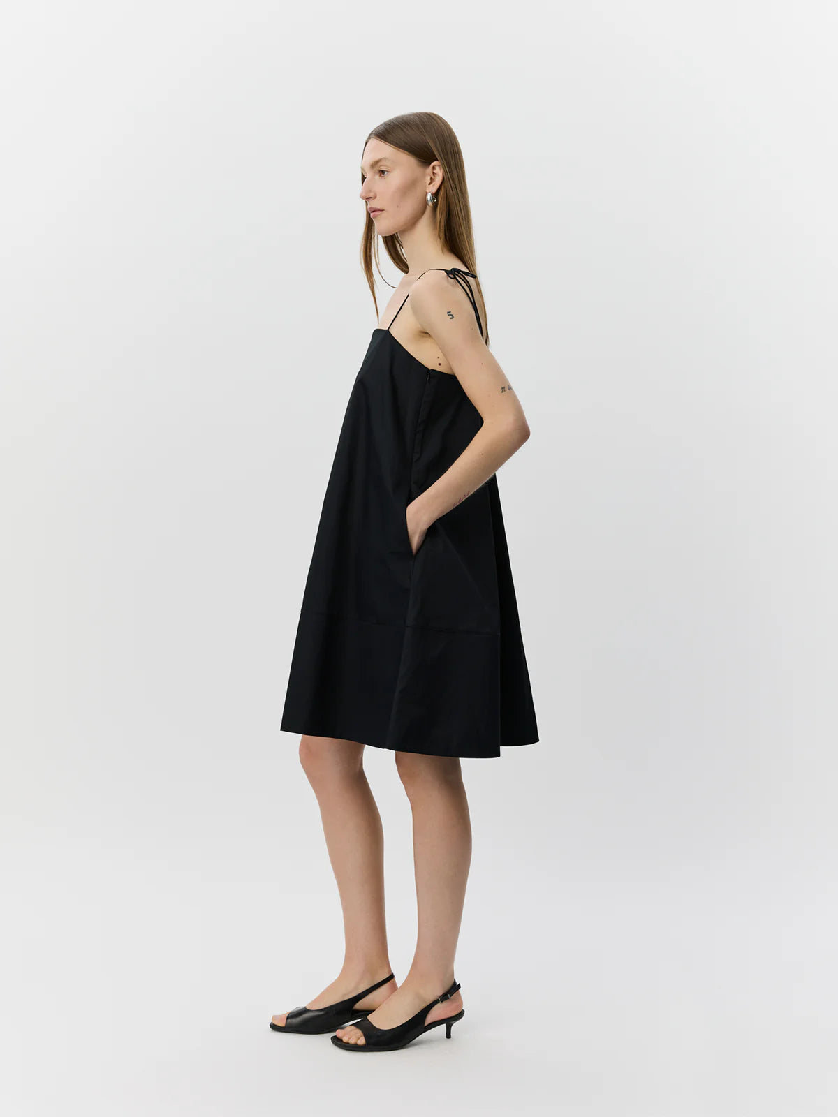 ANAYASW A-shape mini dress BLACK