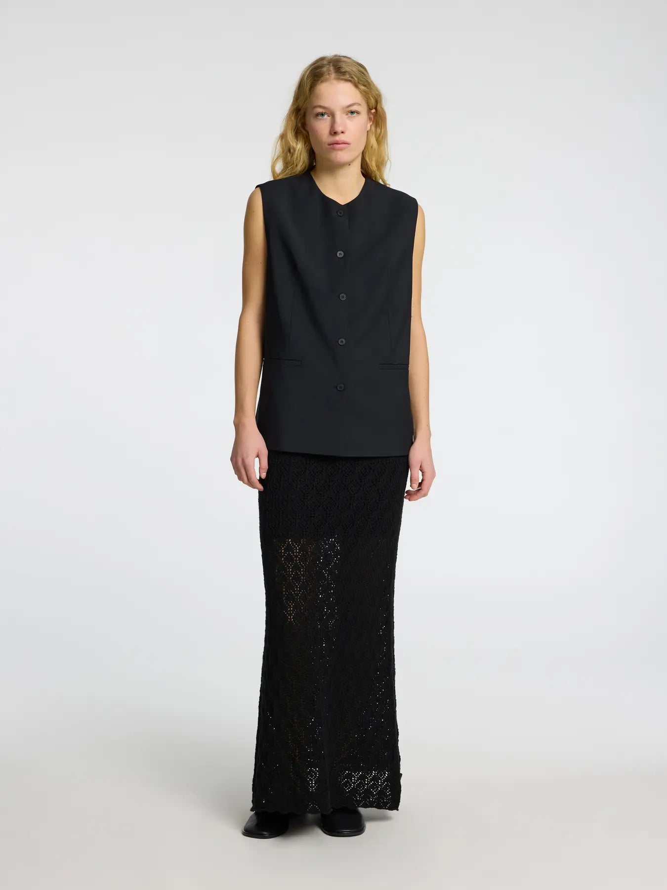 SLFNIVA HW Knit skirt Black