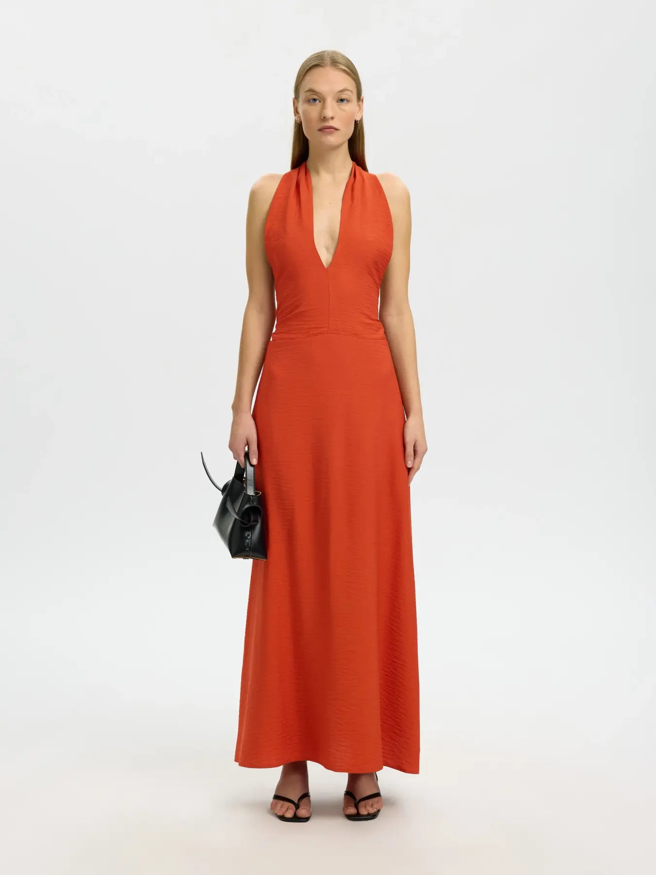 SLFLISA ankle dress POTTERS CLAY