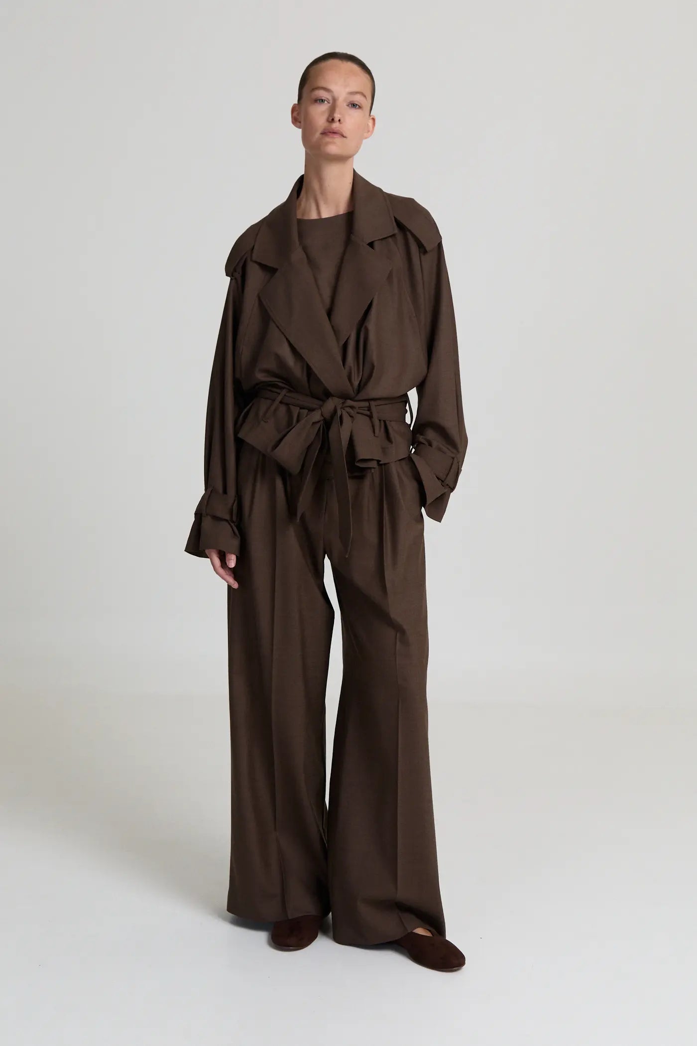 CAMILLE Pants - Brown Melange