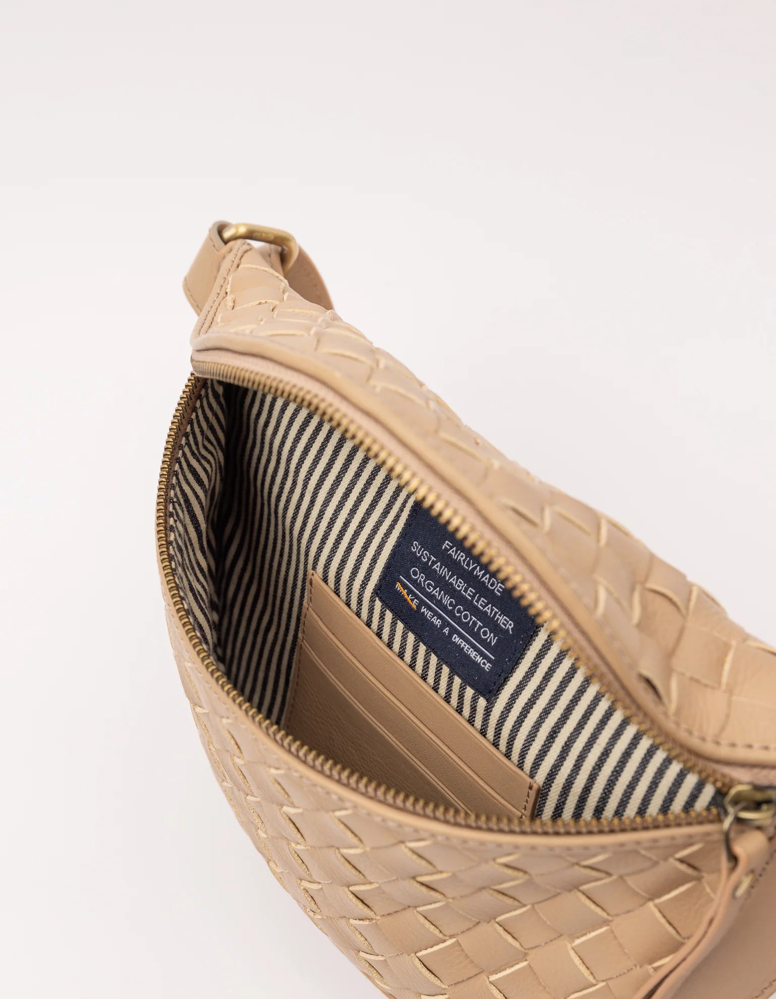 RAY Bumbag Sand woven soft grain leather