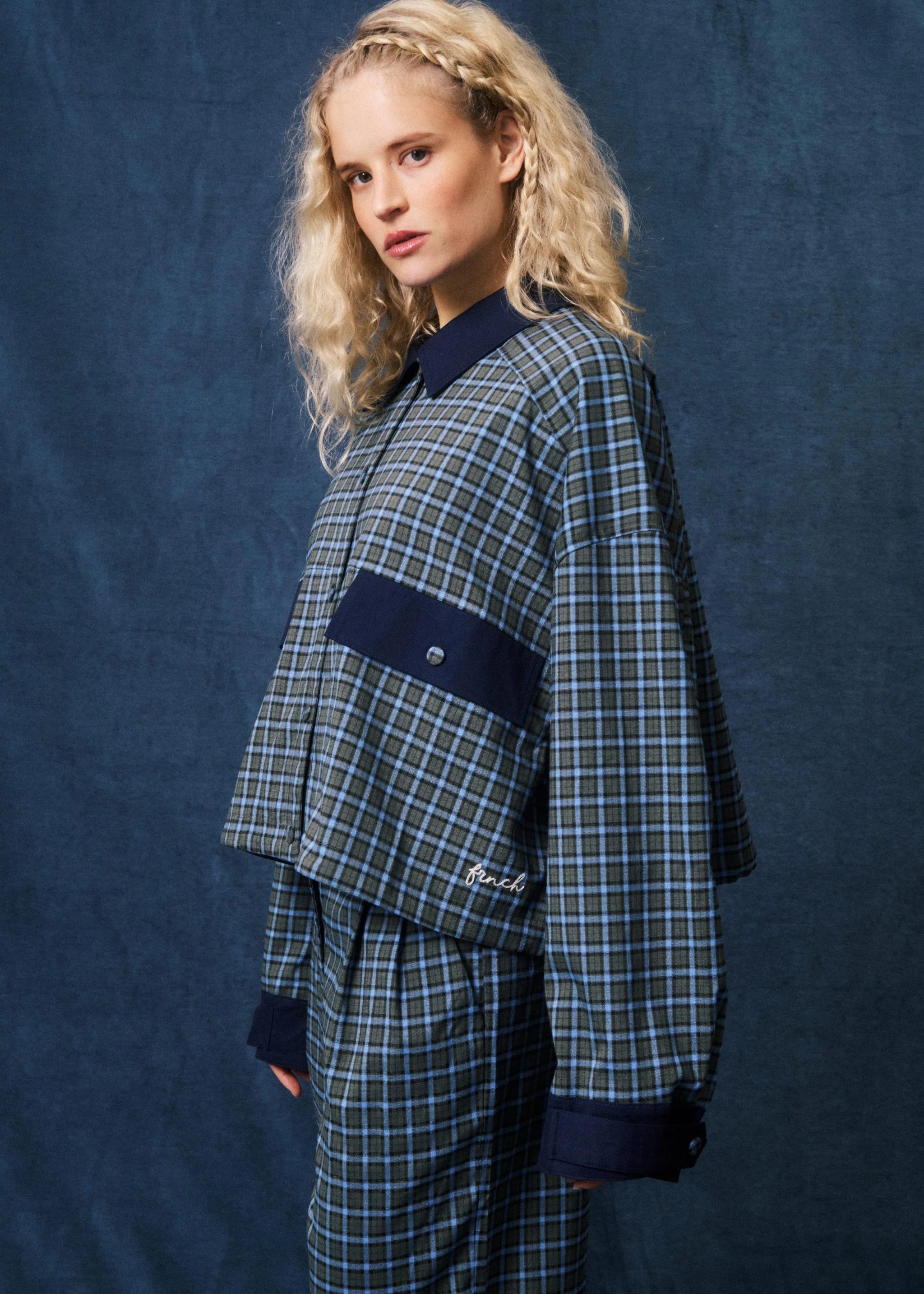 MONICA vest KHAKI BLUE