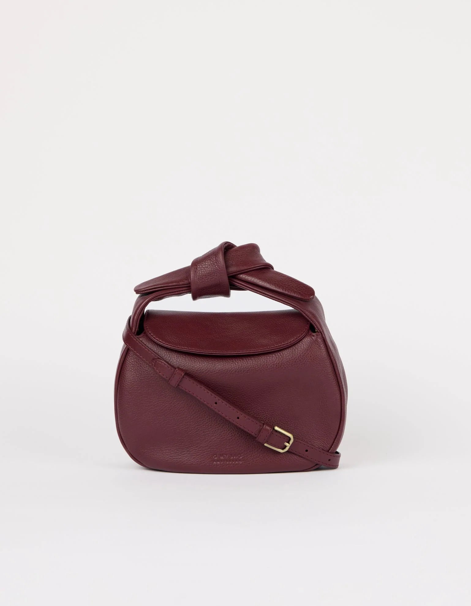 COCO Croissant Bag - Dark Cherry Soft Grain