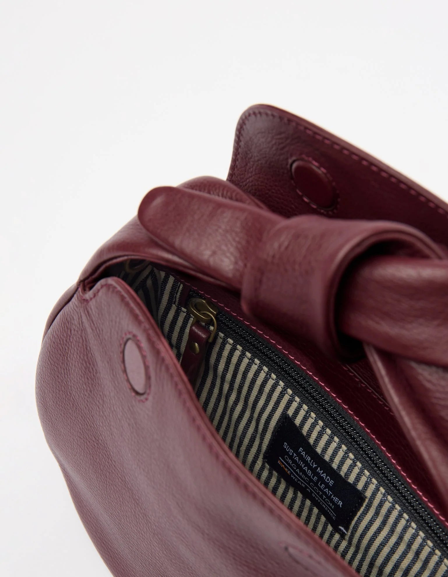 COCO Croissant Bag - Dark Cherry Soft Grain