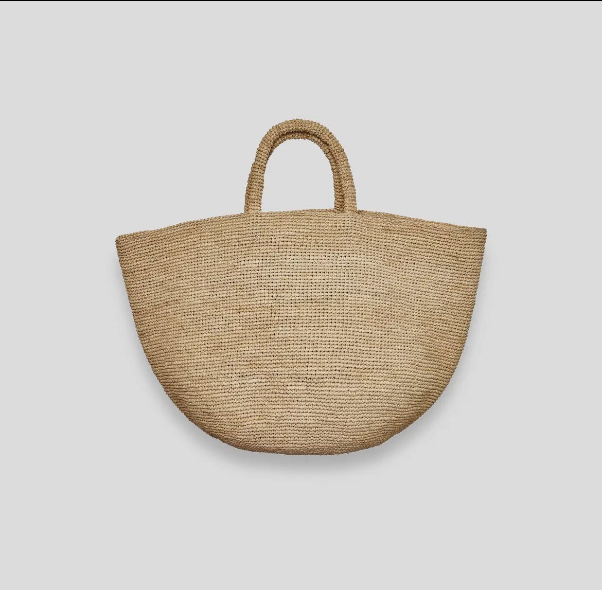 KAPITY MA Classic raffia basket bag Large