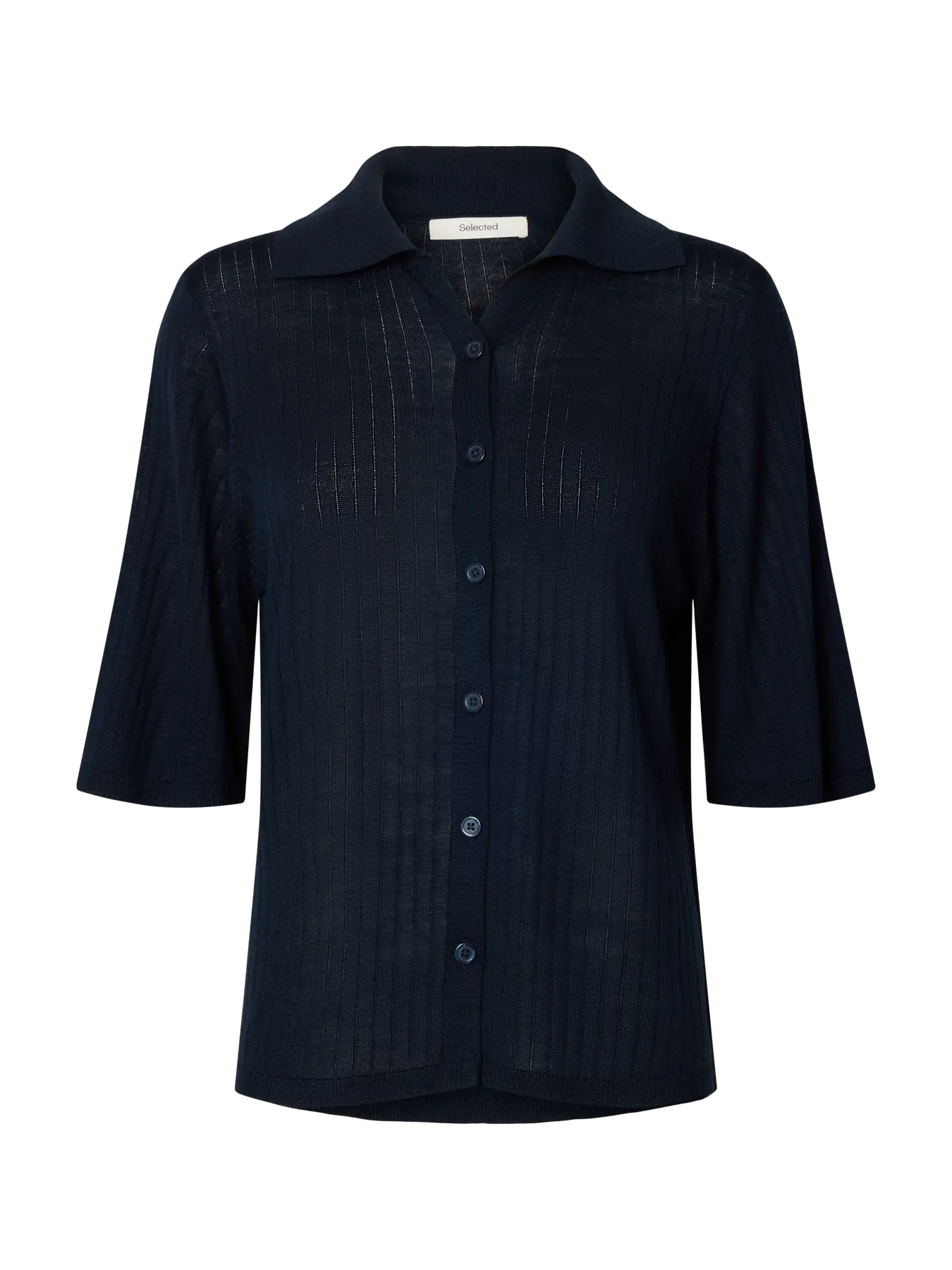 SLFNAJA 2/4 knit polo DARK SAPPHIRE